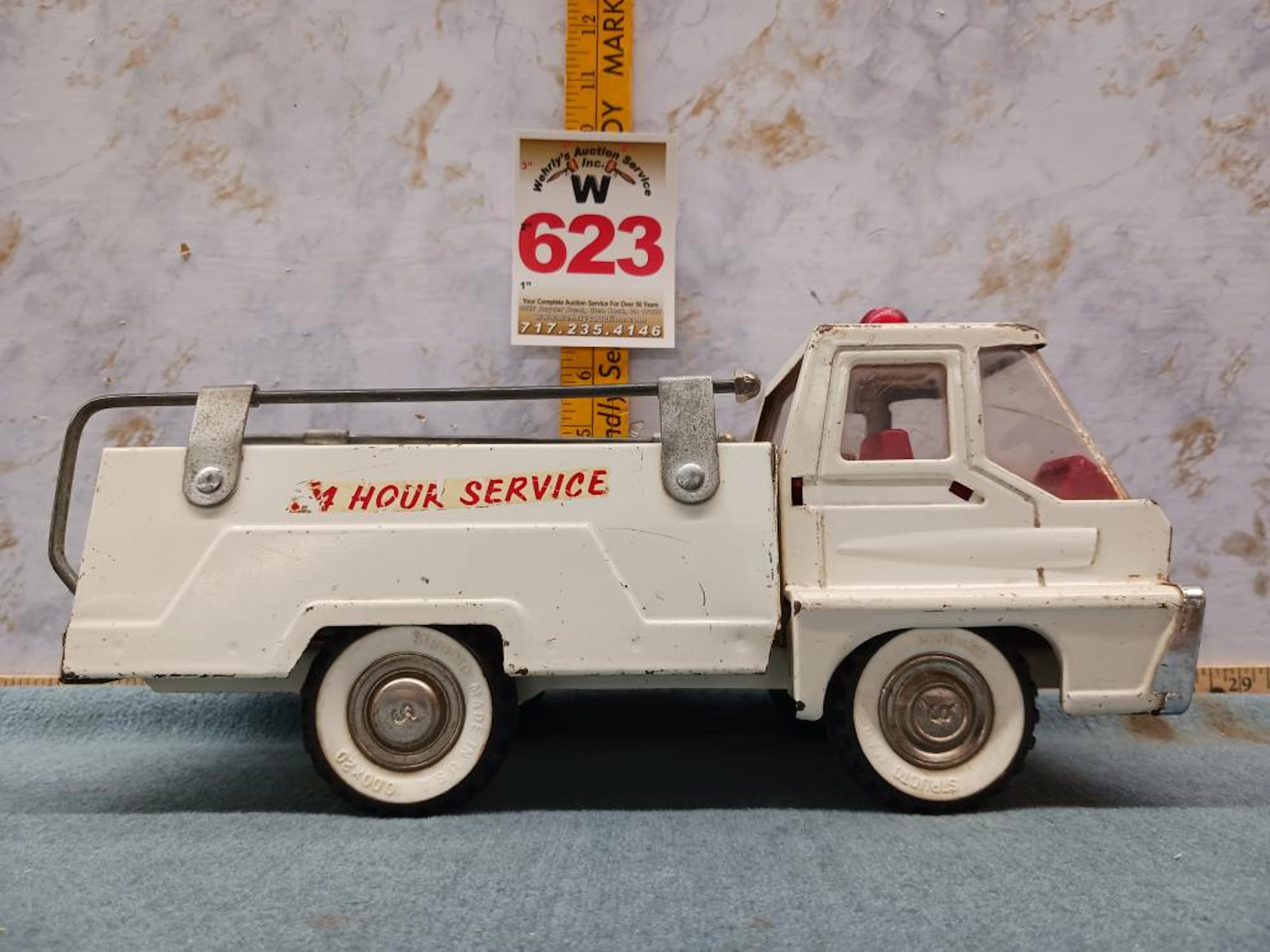 Structo metal toy truck-Has wear