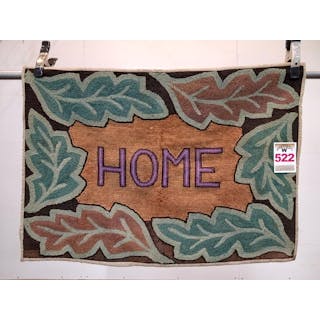 Hooked rug " Home" 25in x 35 i