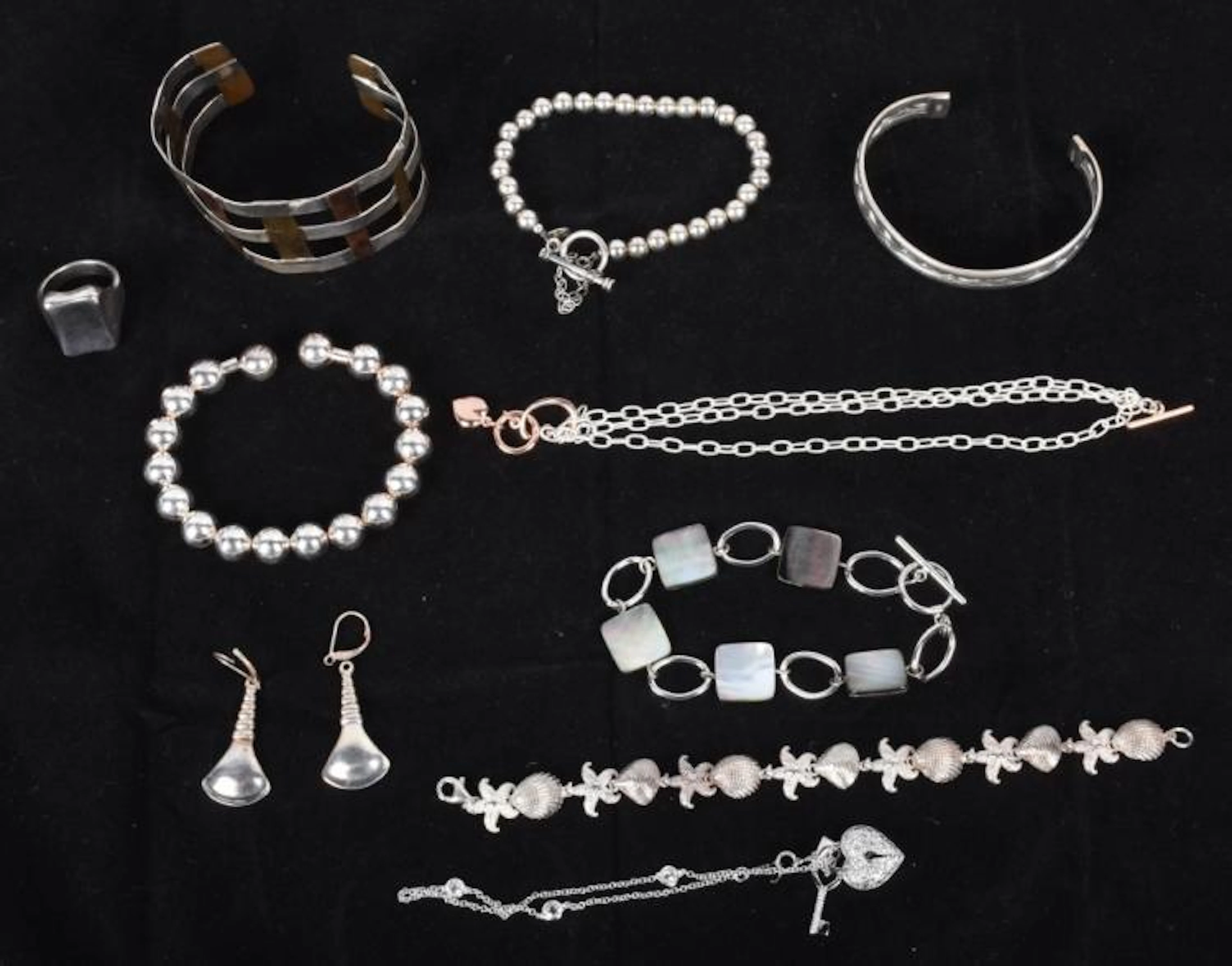 5 DESIGNER SIGNED STERLING SILVER JEWELRY