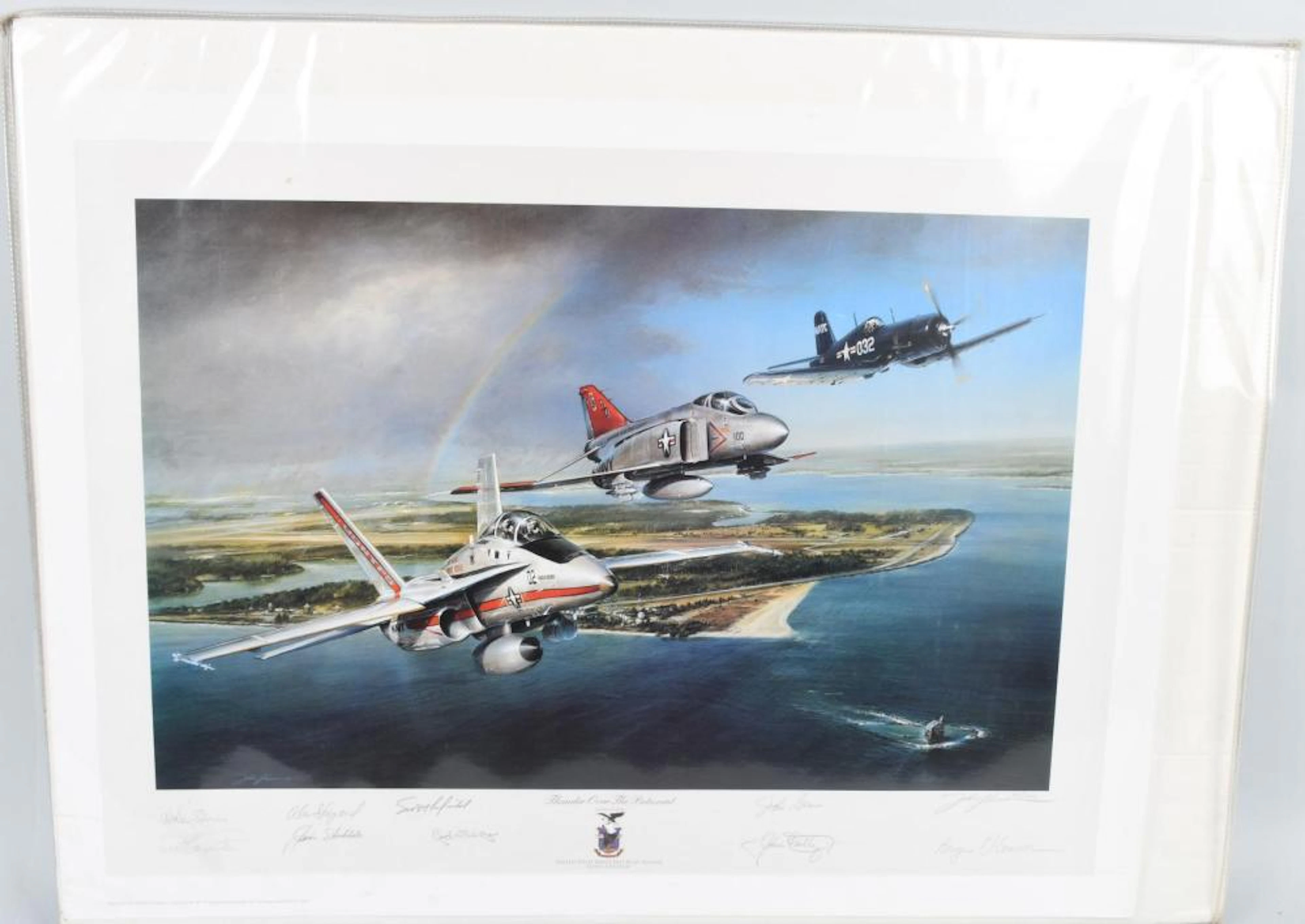 1995 PRINT THUNDER OVER THE PATUXENT -9 AUTOGRAPHS