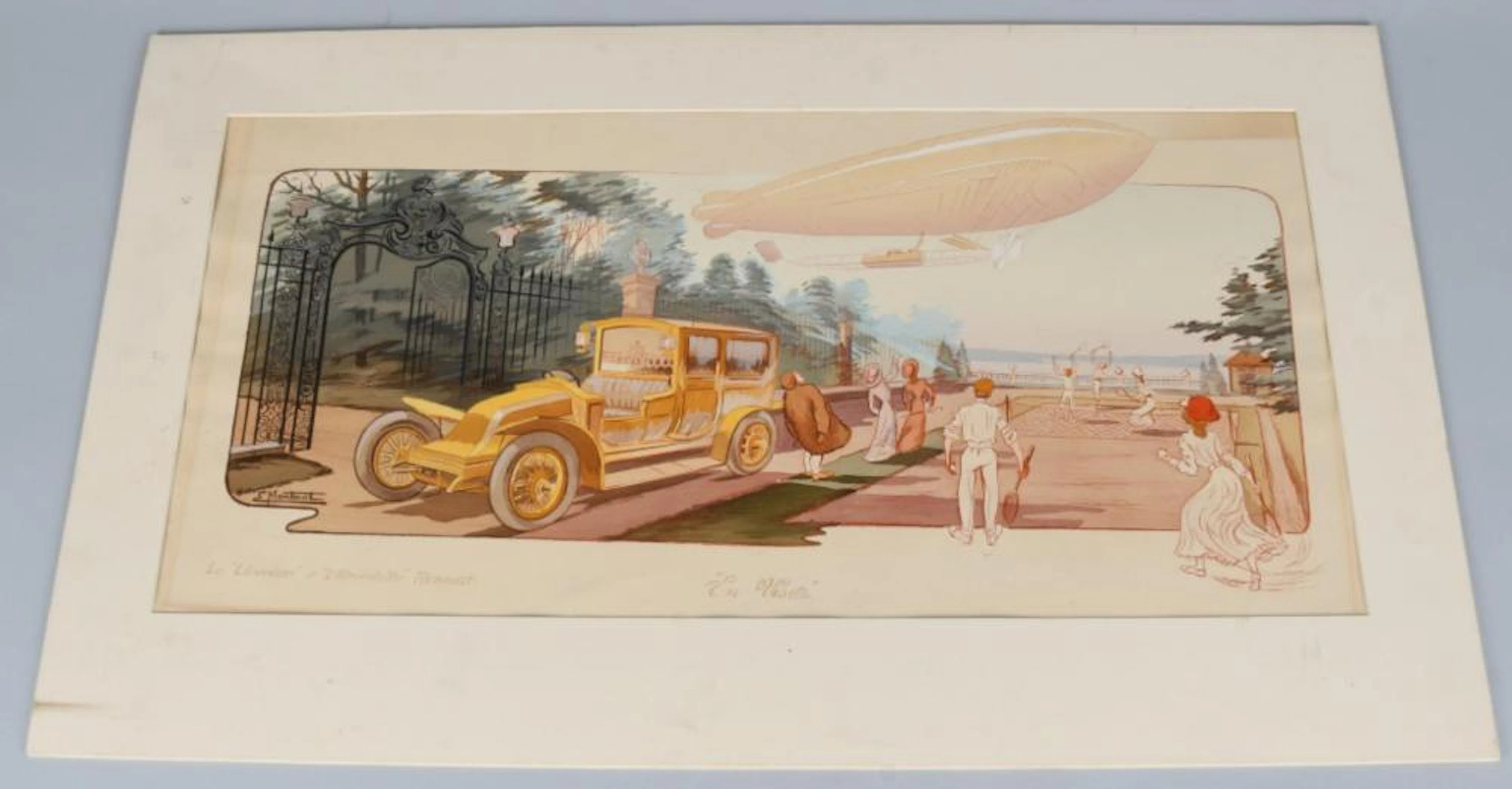 ERNEST MONTAUT "EN VISITE" PRINT