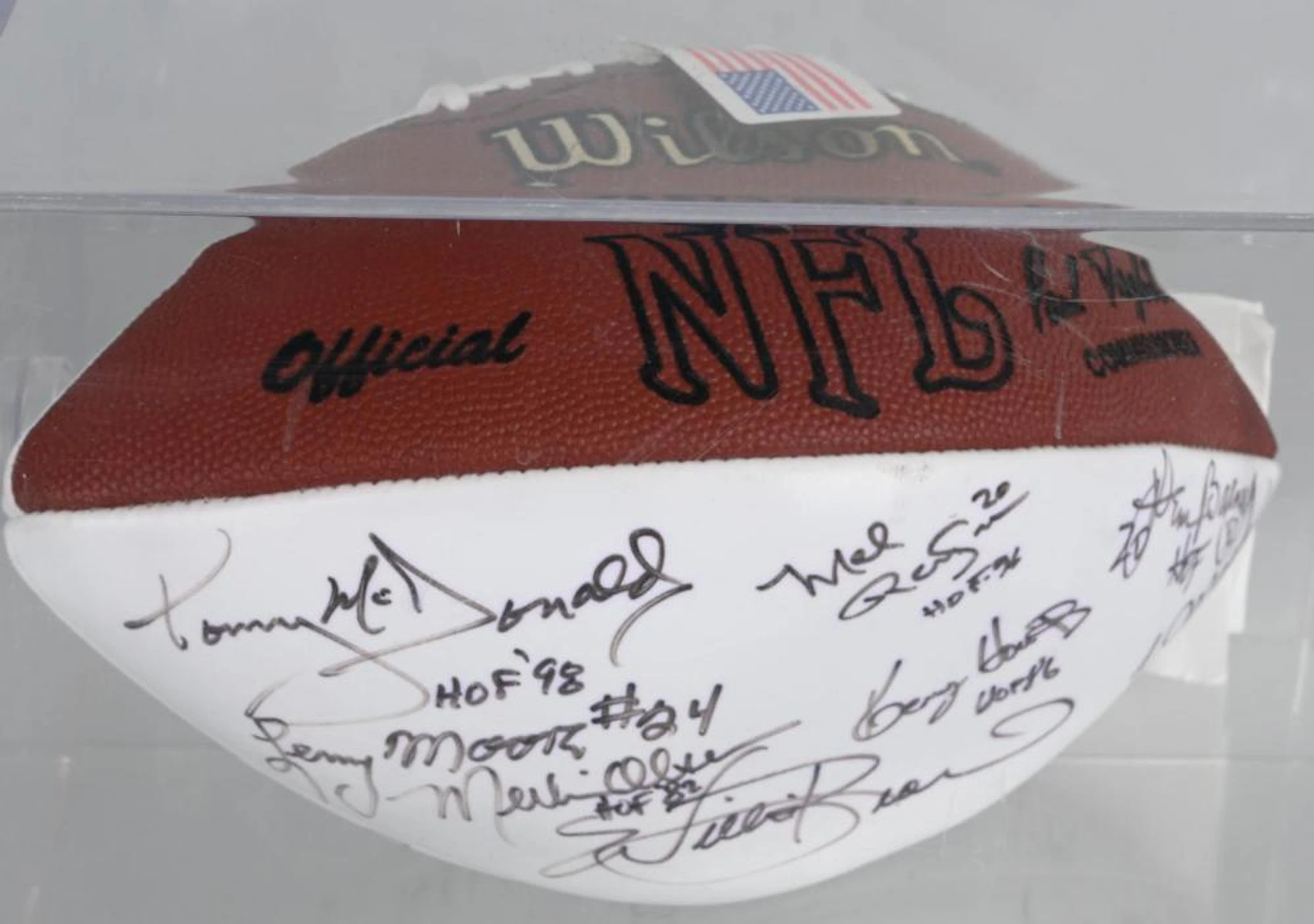 17- NFL HALL OF FAMERS SIGNED WILSON FOOTBALL