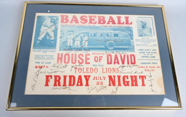 AUTOGRAPHED HOUSE OF DAVID BROADSIDE