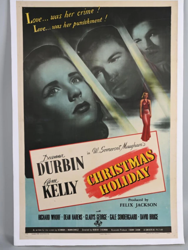 1944 CHRISTMAS HOLIDAY MOVIE POSTER