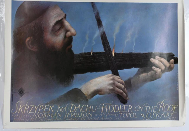 POLISH & ENGLISH FIDDLER ON THE ROOF FILM POSTER