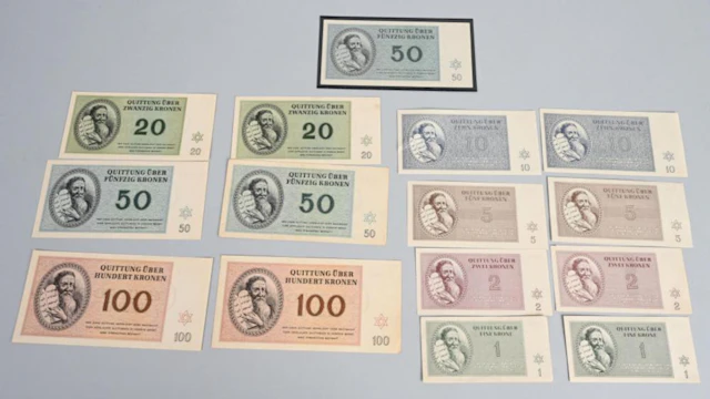 15- WWII THERESIENSTADT JEWISH CAMP CURRENCY