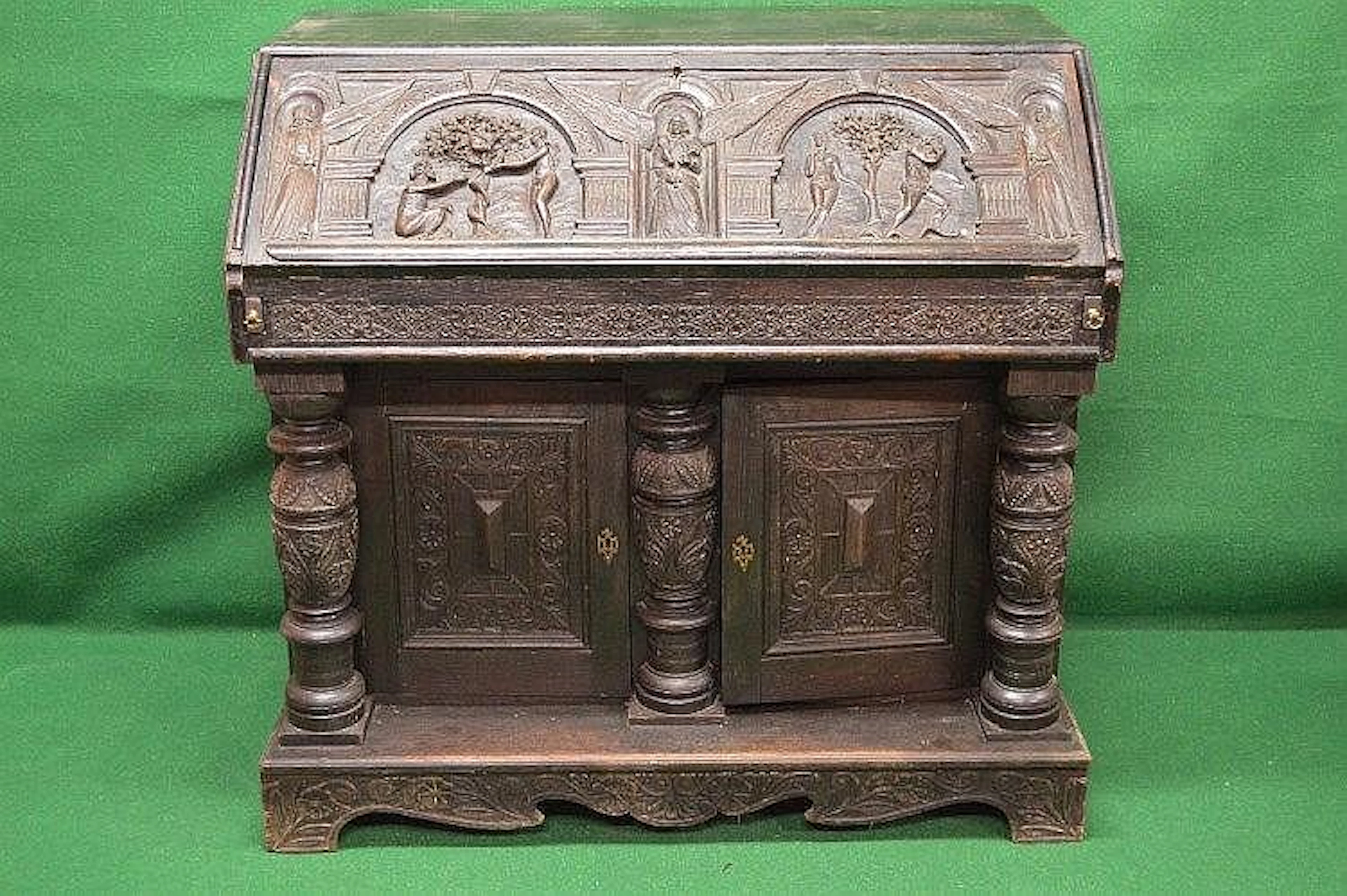 19th century oak bureau