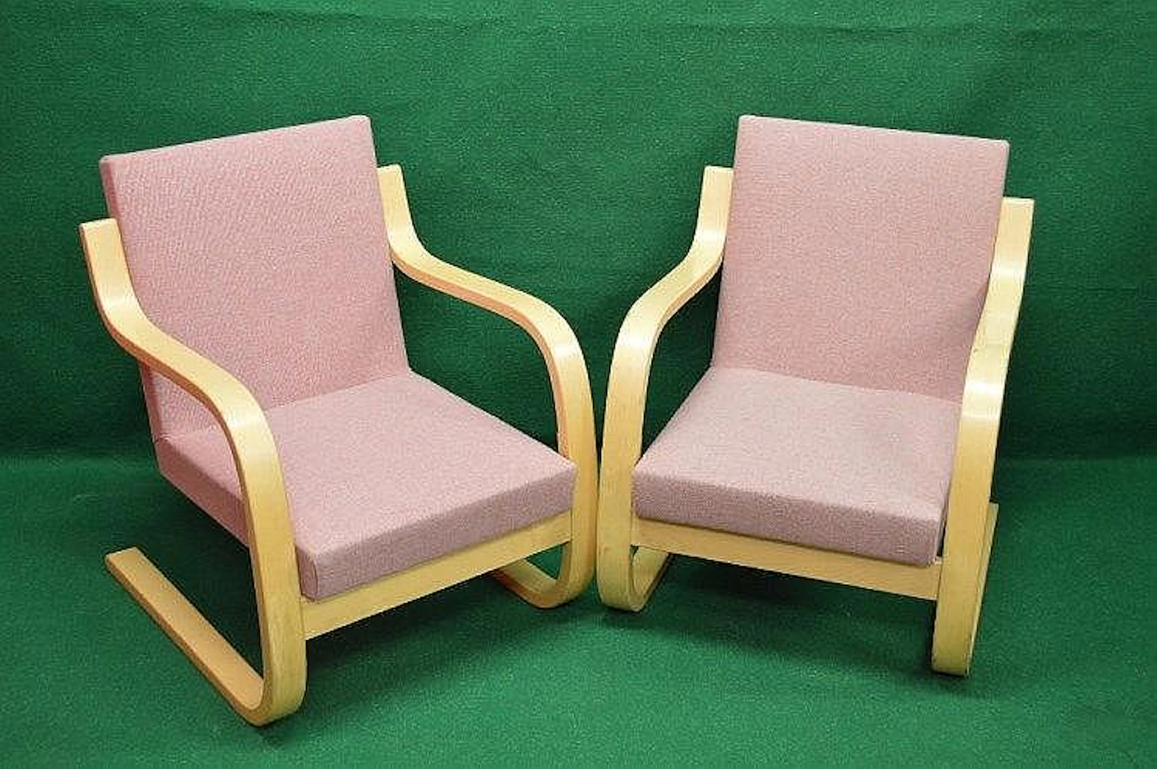 Circa 1990 a pair of 1930 designed Alvar Aalto 402...