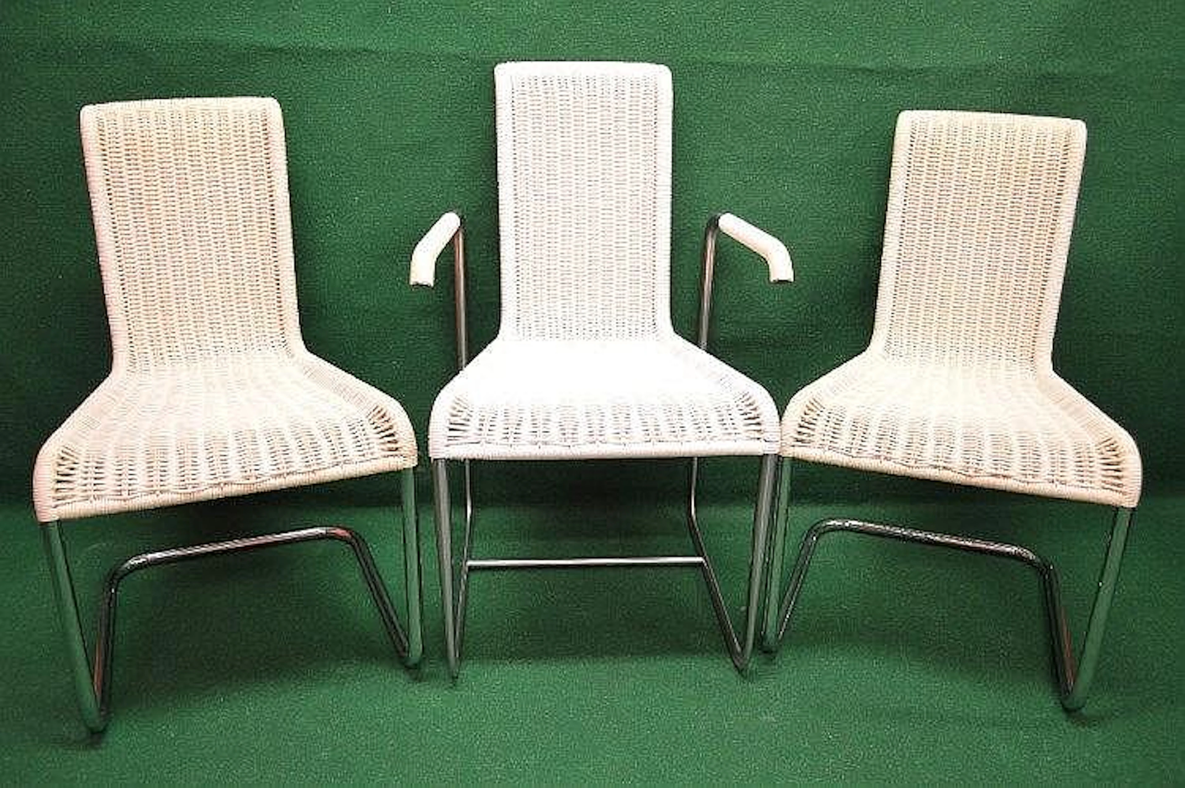 Stefan Wewerka set of three tubular framed Tecta B25...