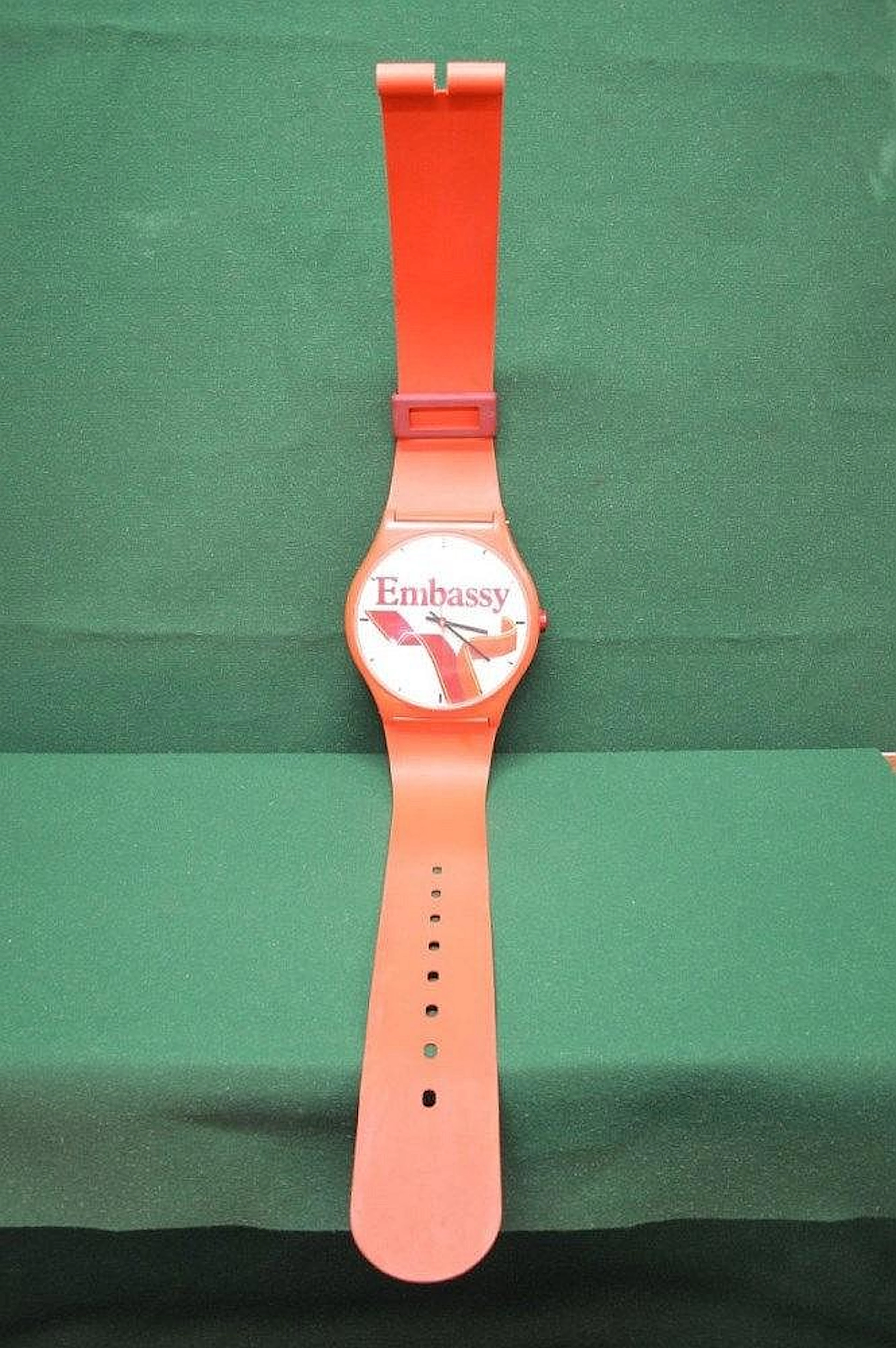 1980's maxi watch formed wall clock advertising Embassy...