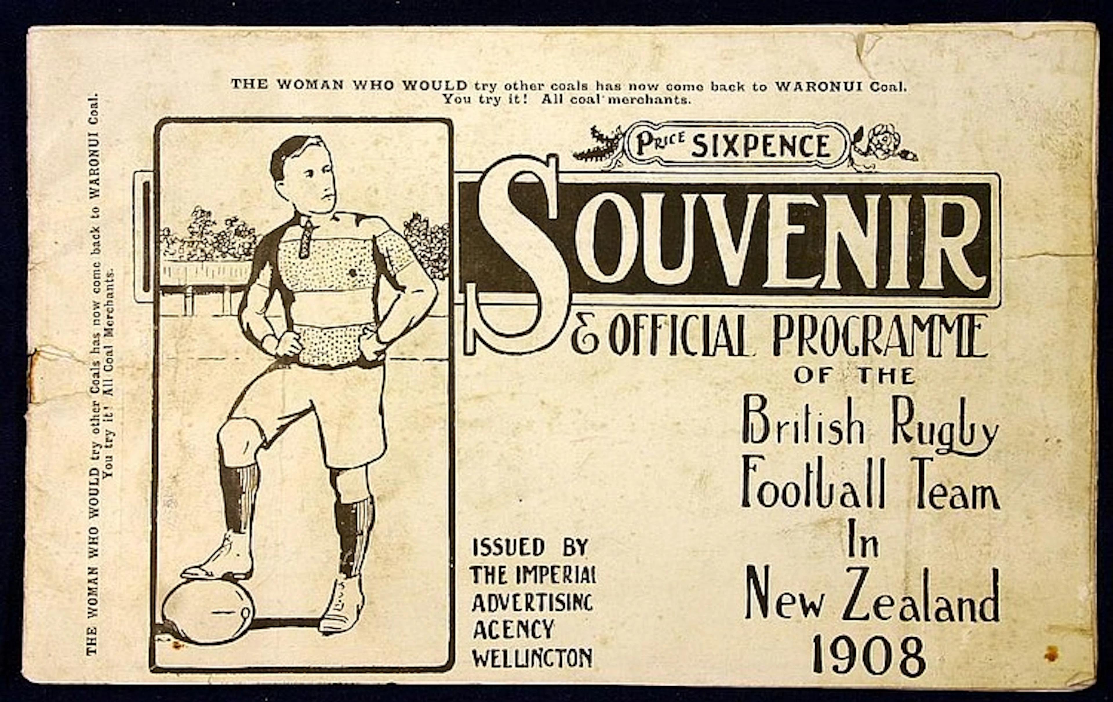 Sporting Memorabilia - Rugby: 1908 British (Lions)