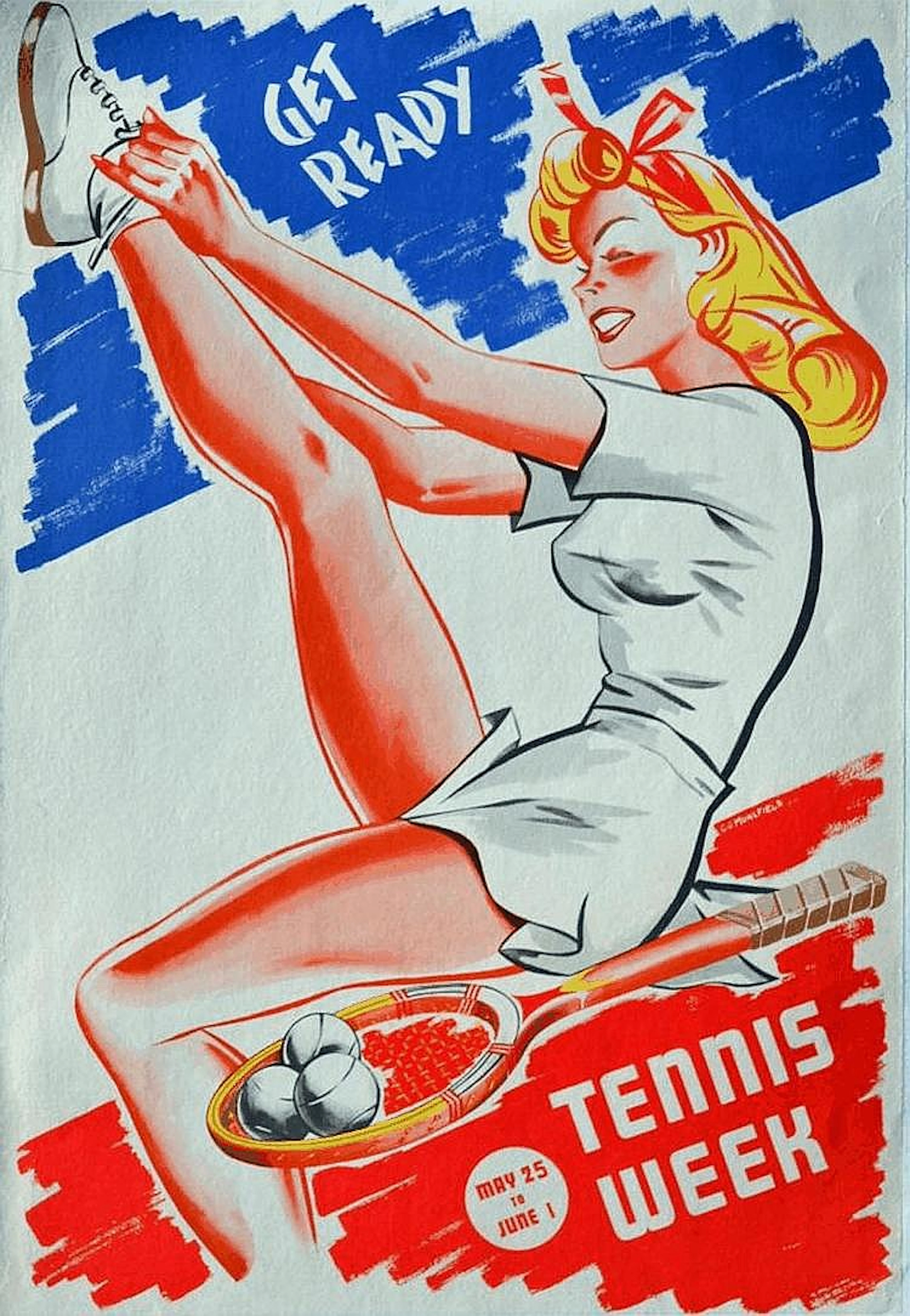 Sporting Memorabilia: Original colour tennis