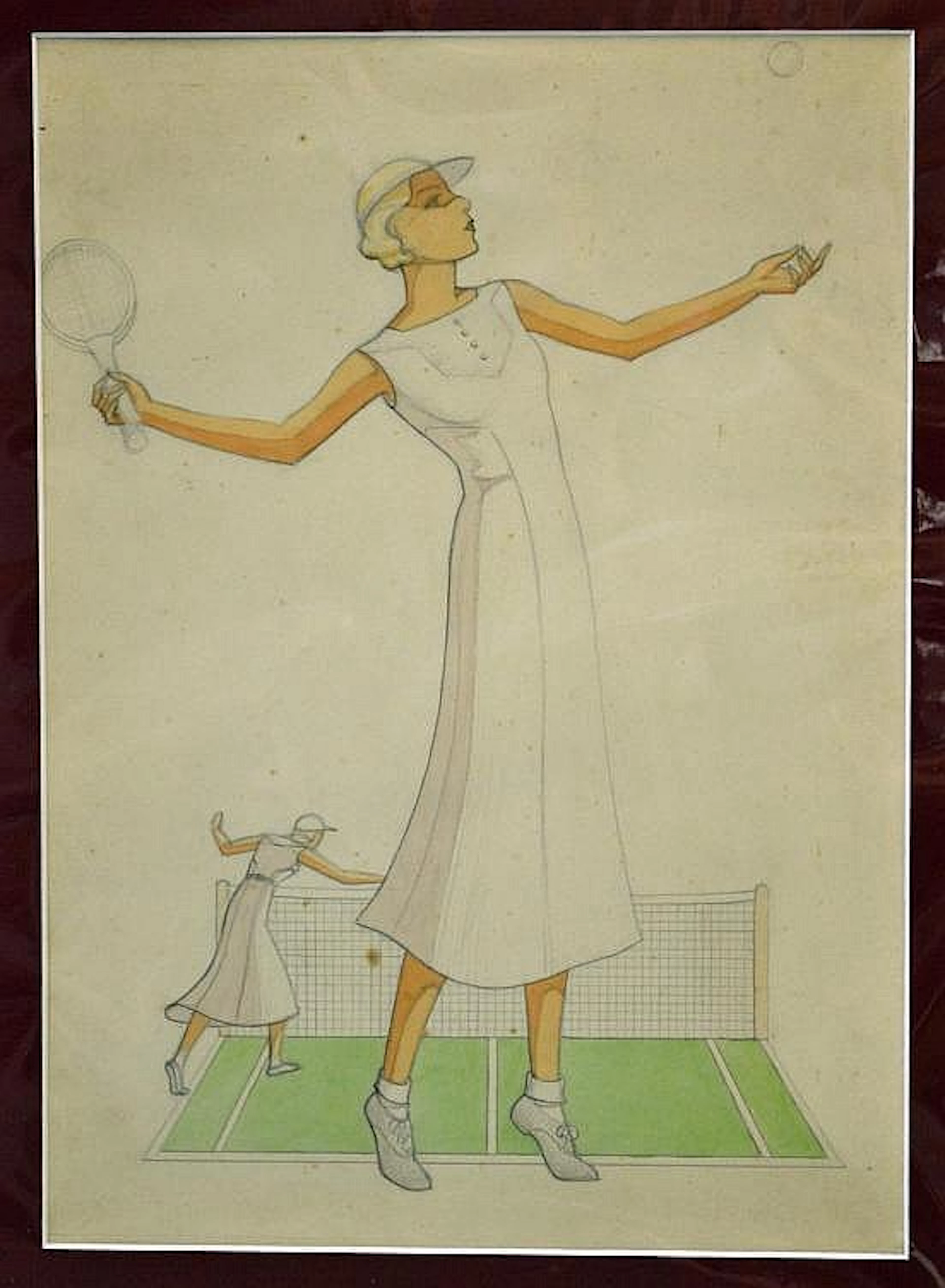 Sporting Memorabilia: Original Pencil and Wash