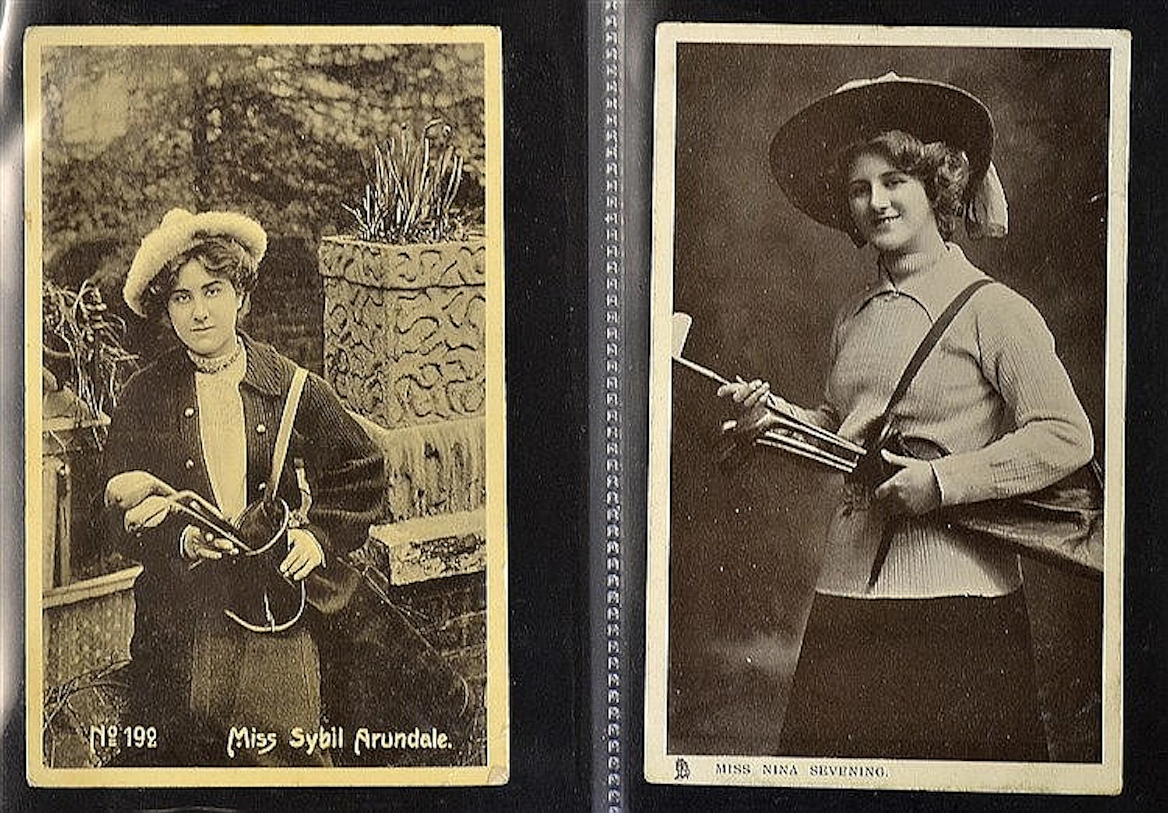 Album of mostly Glamour Ladies golfing postcards and...
