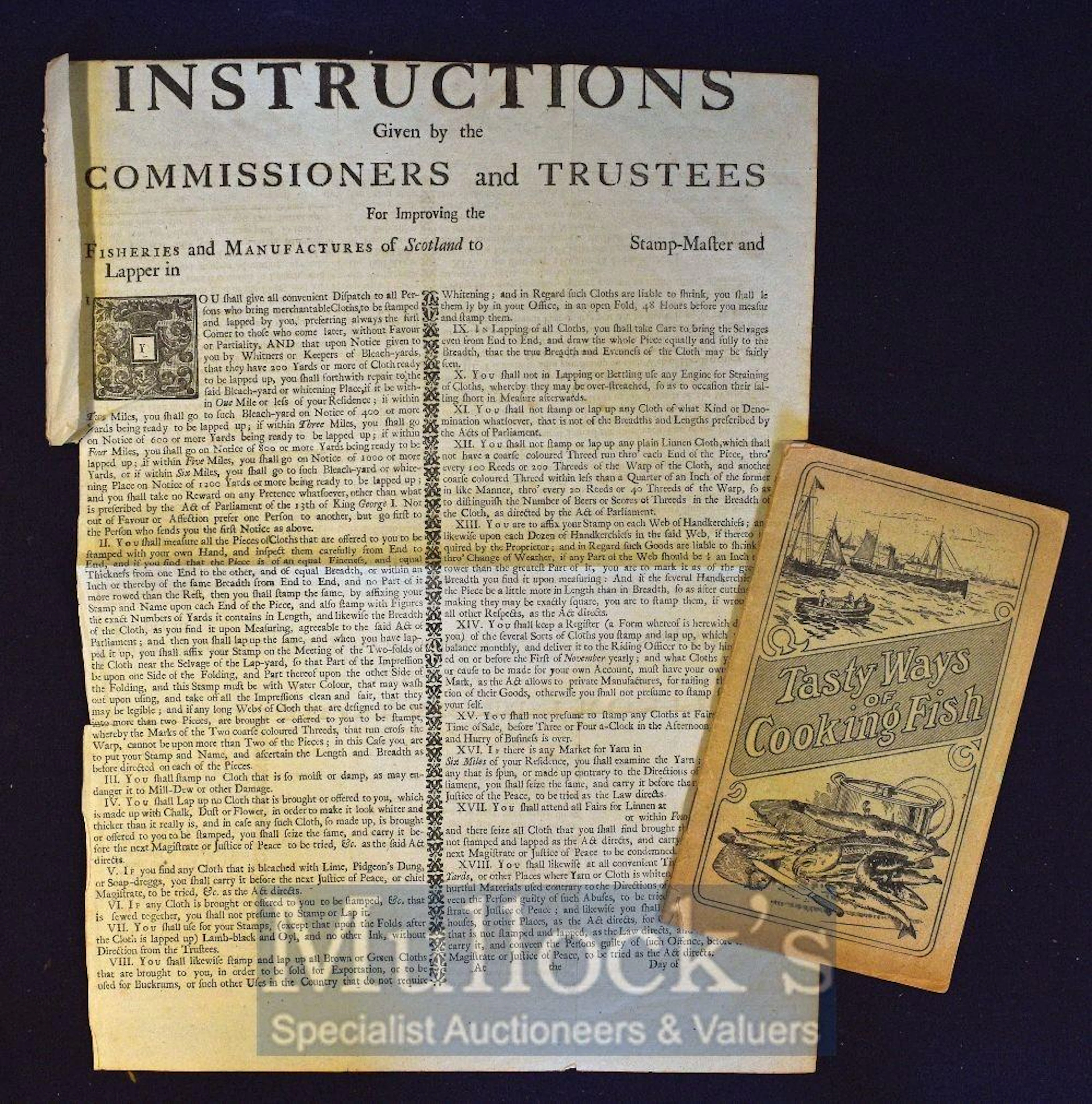 Scotland - C.1728 Broadside - Instructions Given by the...