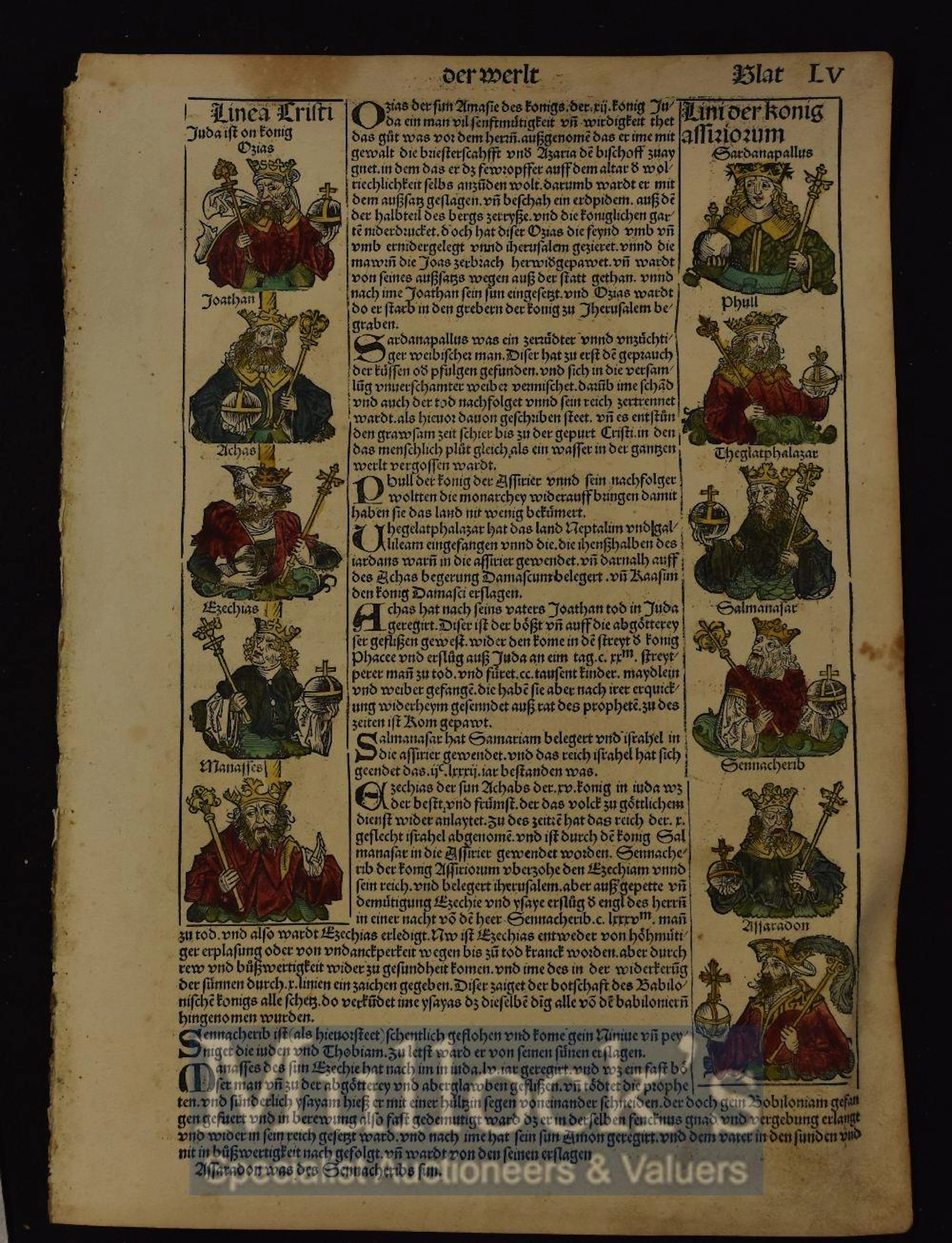 Germany 1493 - Nuremburg Chronicle Single Leaf With...