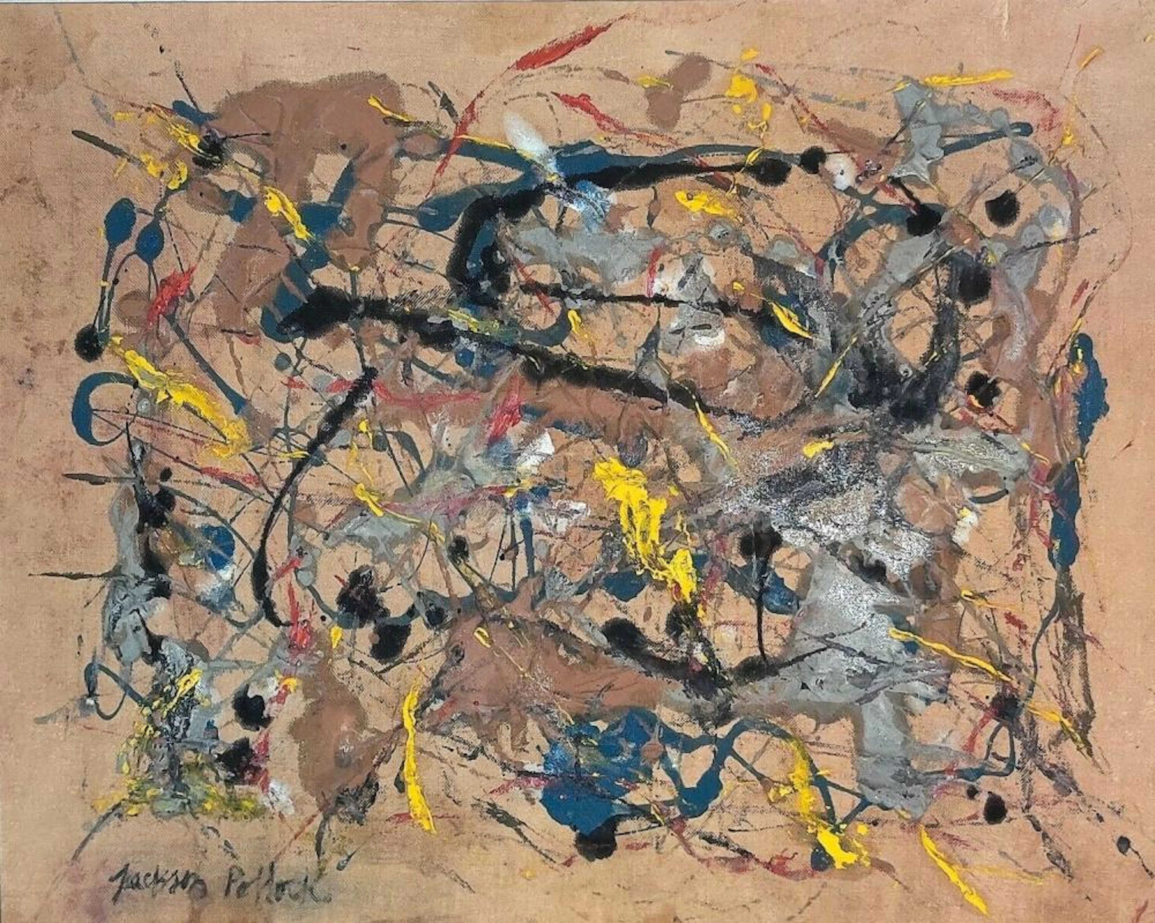 JACKSON POLLOCK 1912-1956 [ATTRIBUTED] UNTITLED ABSTRACT...