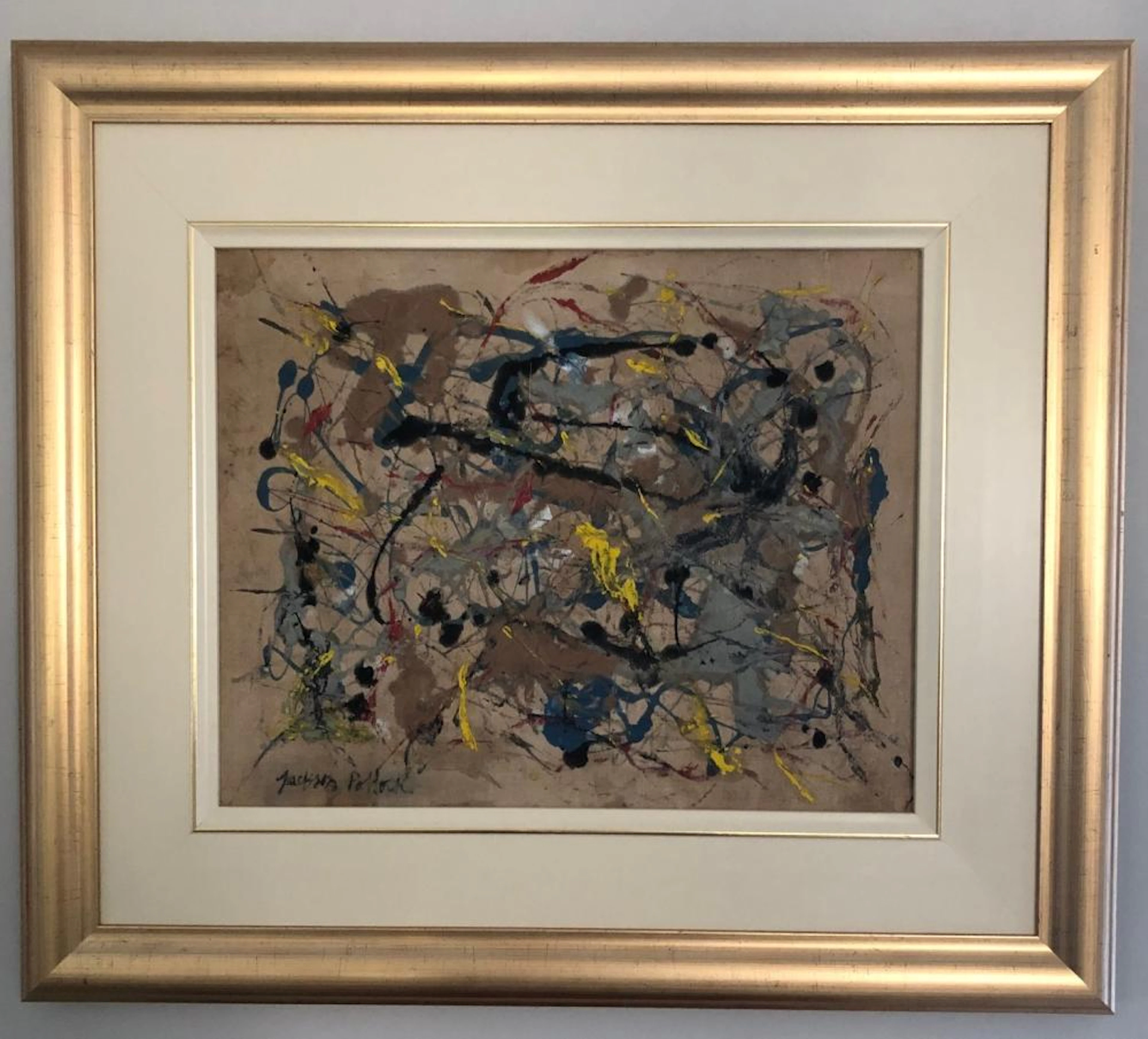 *JACKSON POLLOCK 1912-1956 [ATTRIBUTED] UNTITLED ABSTRACT...
