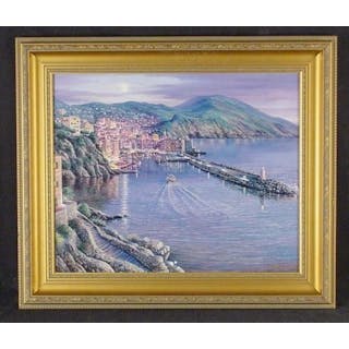 VIEW OF CAMOGLI Ray Sipos Framed Canvas LE Art