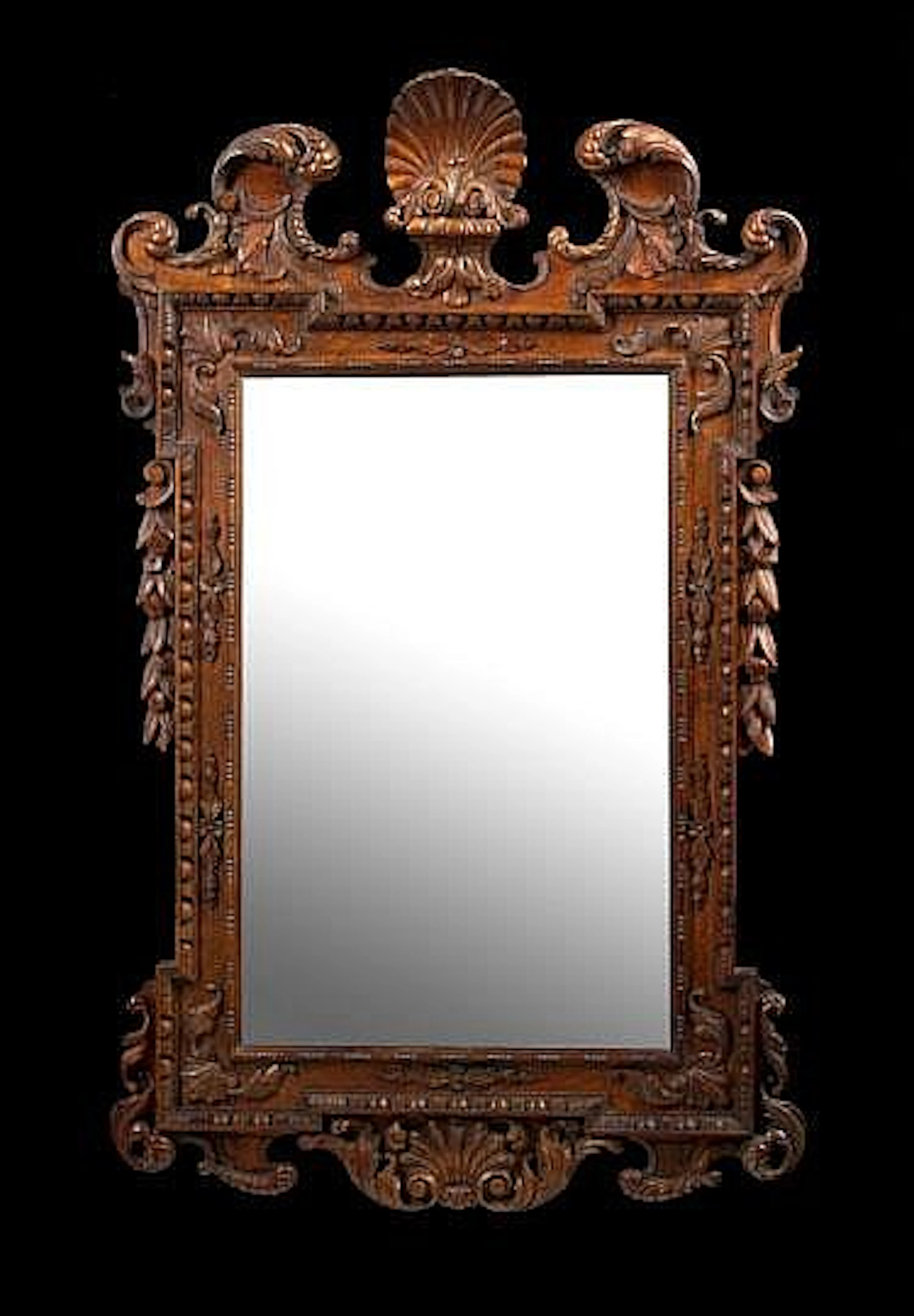 Good George III Highly Carved and Stained Pine