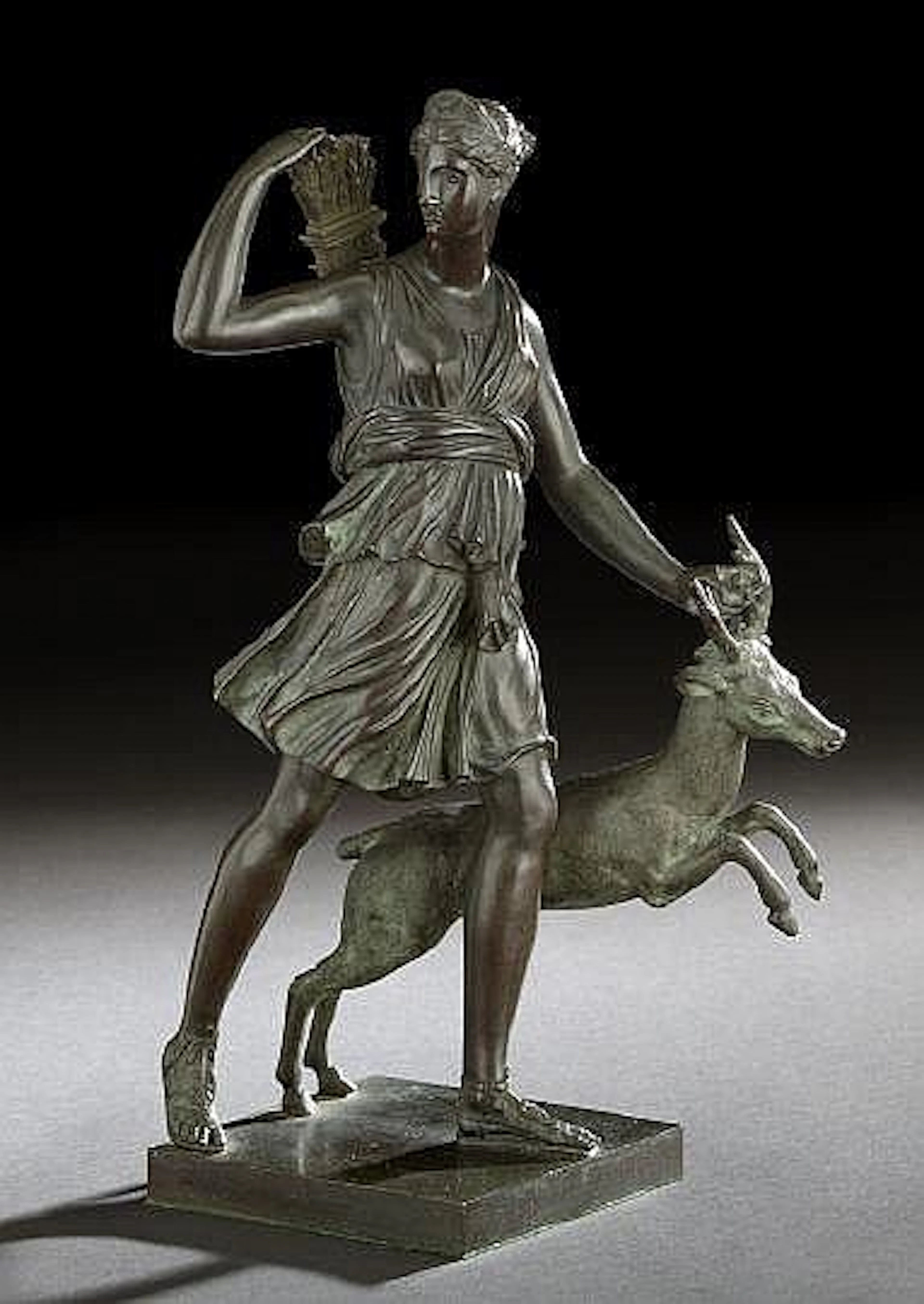 French Bronze Figure of the "Diana of Versailles",