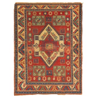 Semi-Antique Russian Kazak Carpet