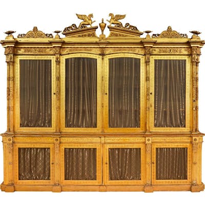 Continental Neoclassical Giltwood Cabinet