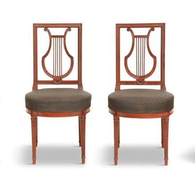 Suite of Four Henri Jacob Directoire Mahogany Chairs
