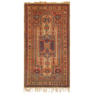 Semi-Antique Russian Kazak Carpet