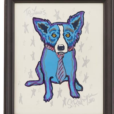 George Rodrigue, (American/Louisiana, 1944-2013), "Blue Dog"