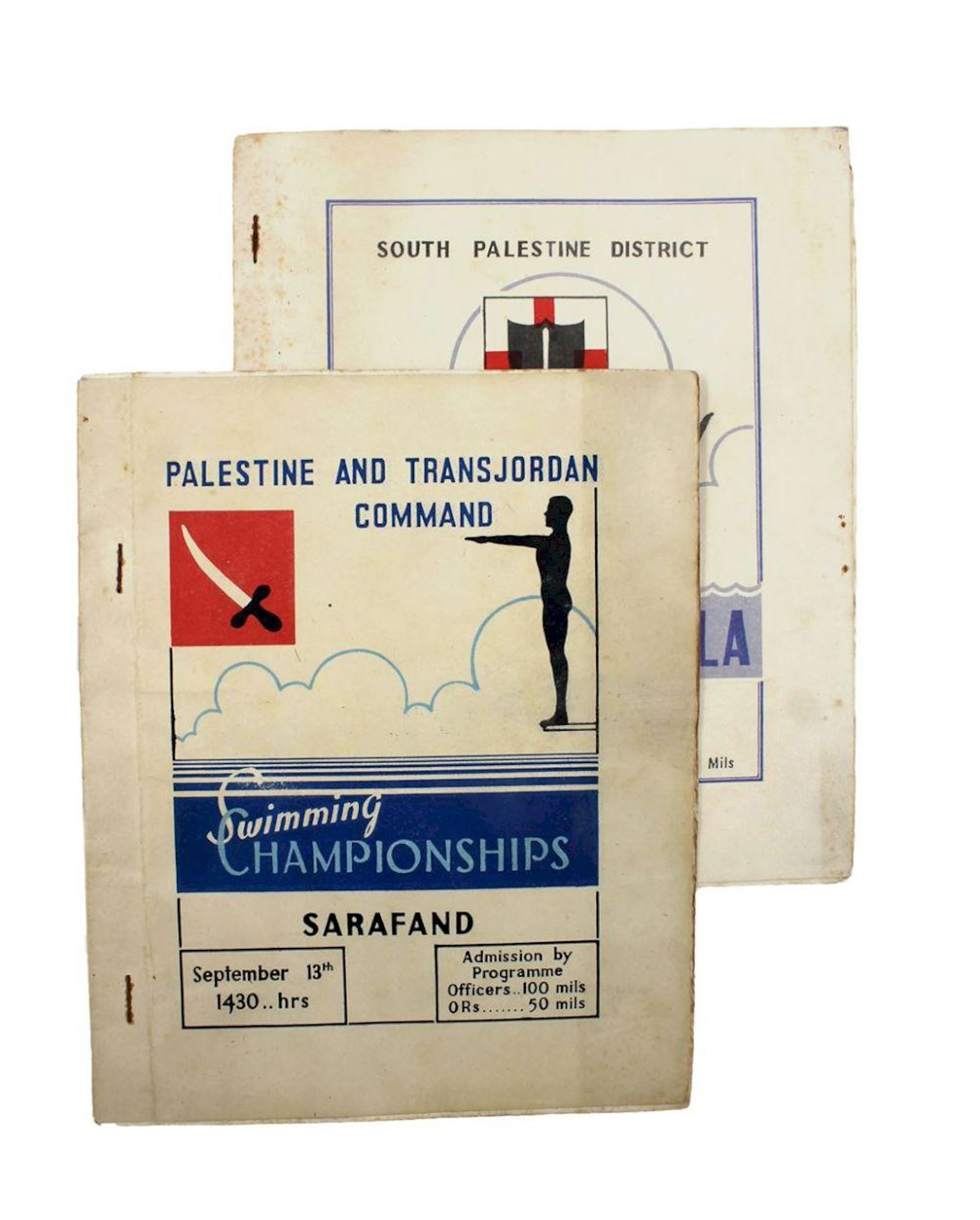 Items from Palestine owned by a British soldier who served there in the 1940s 1