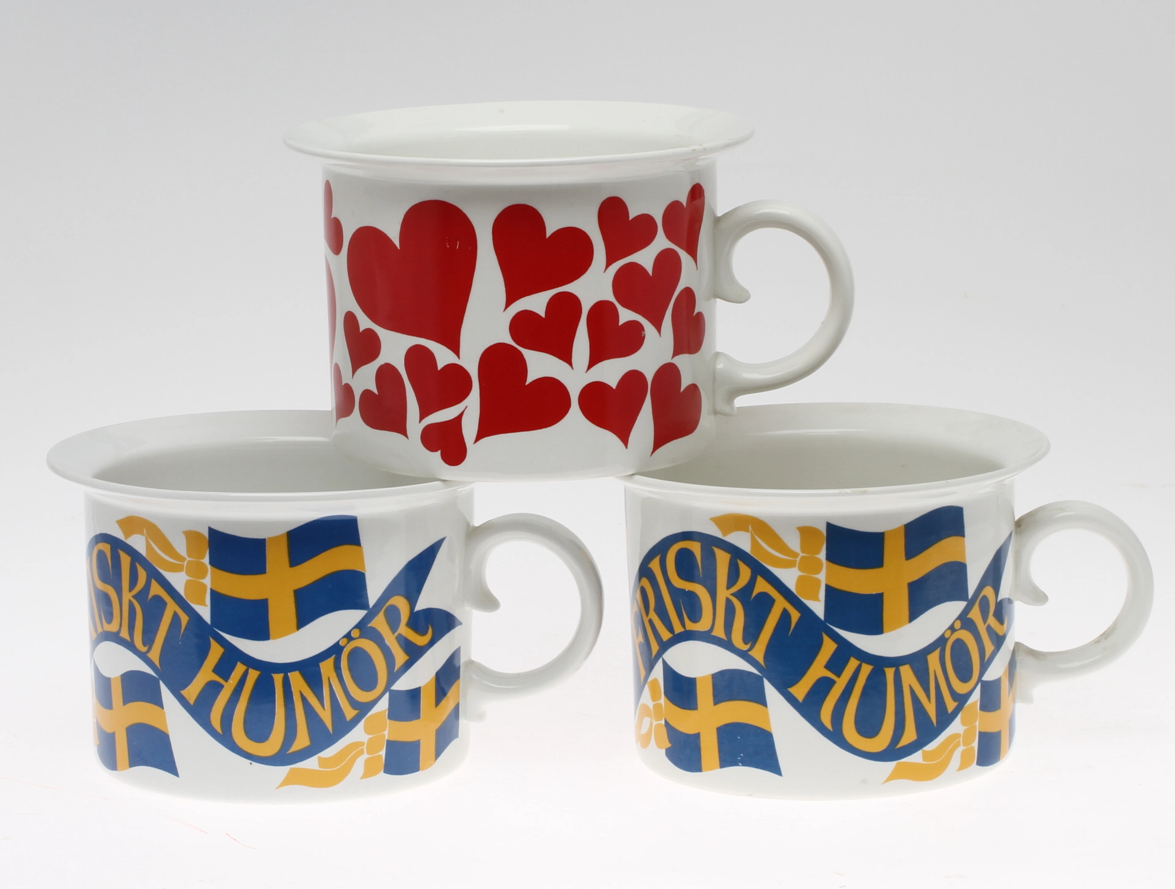 POTTOR, 3 st, porslin, Design Margareta Hennix, Gustavsberg.