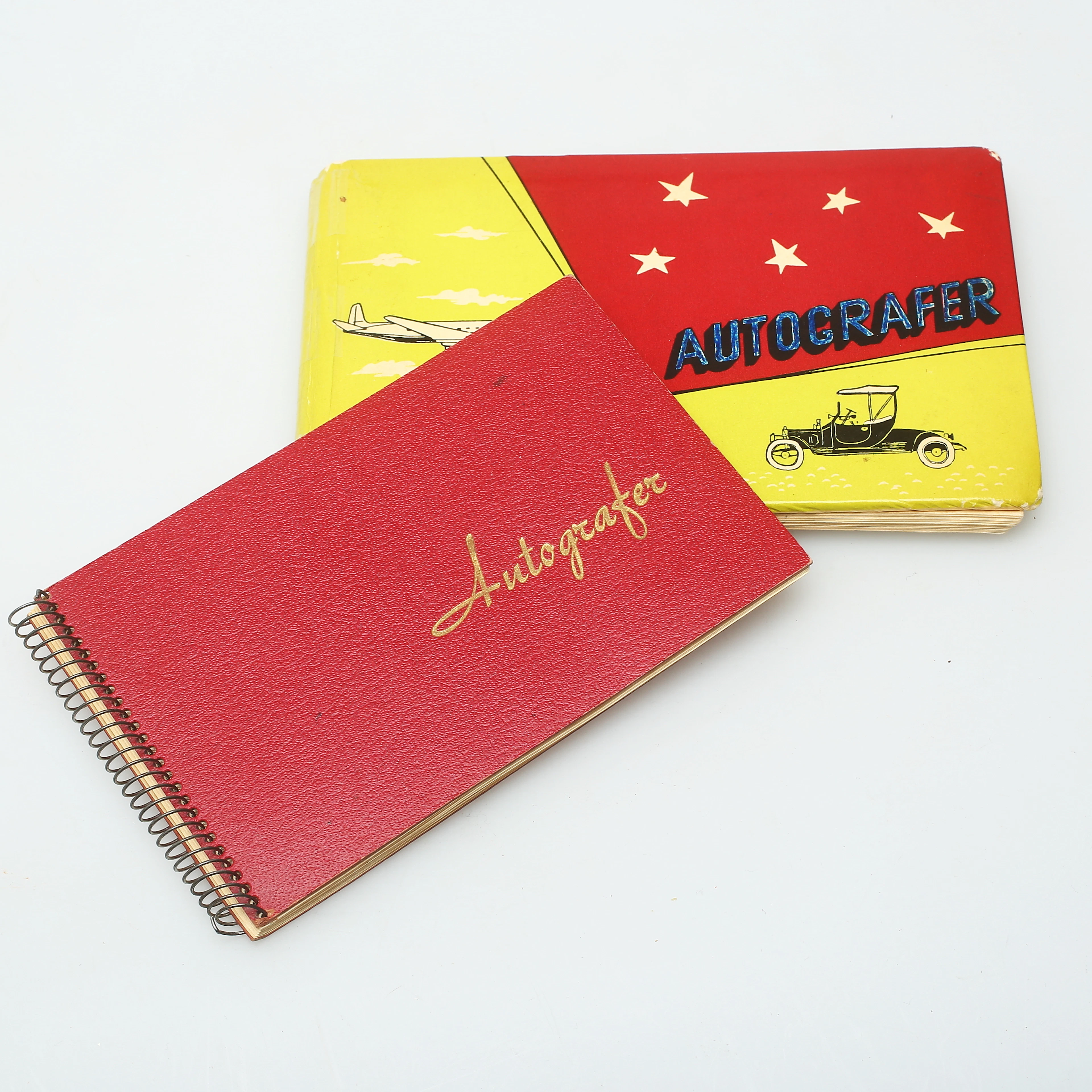 AUTOGRAFBLOCK, 2 st, FOTBOLLS VM 58, Brasilien och Sverige.