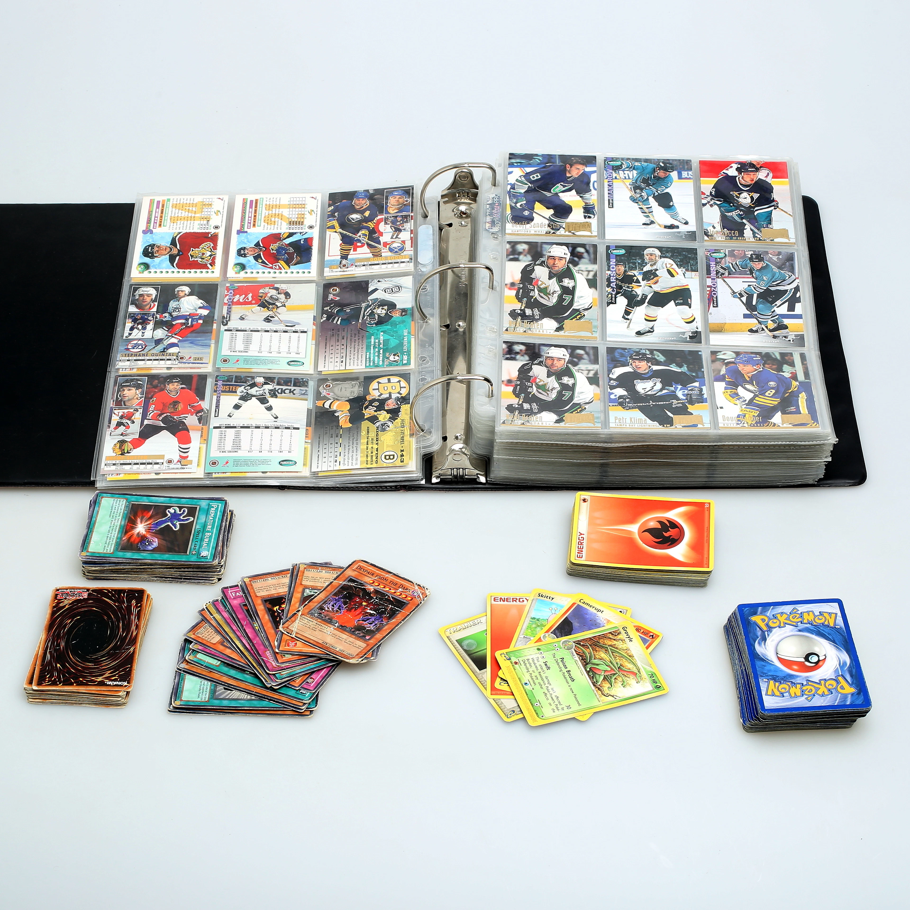 SAMLARKORT, bla Pokémon och Hockeykort, NHL och SHL, 1990/2000-talet.