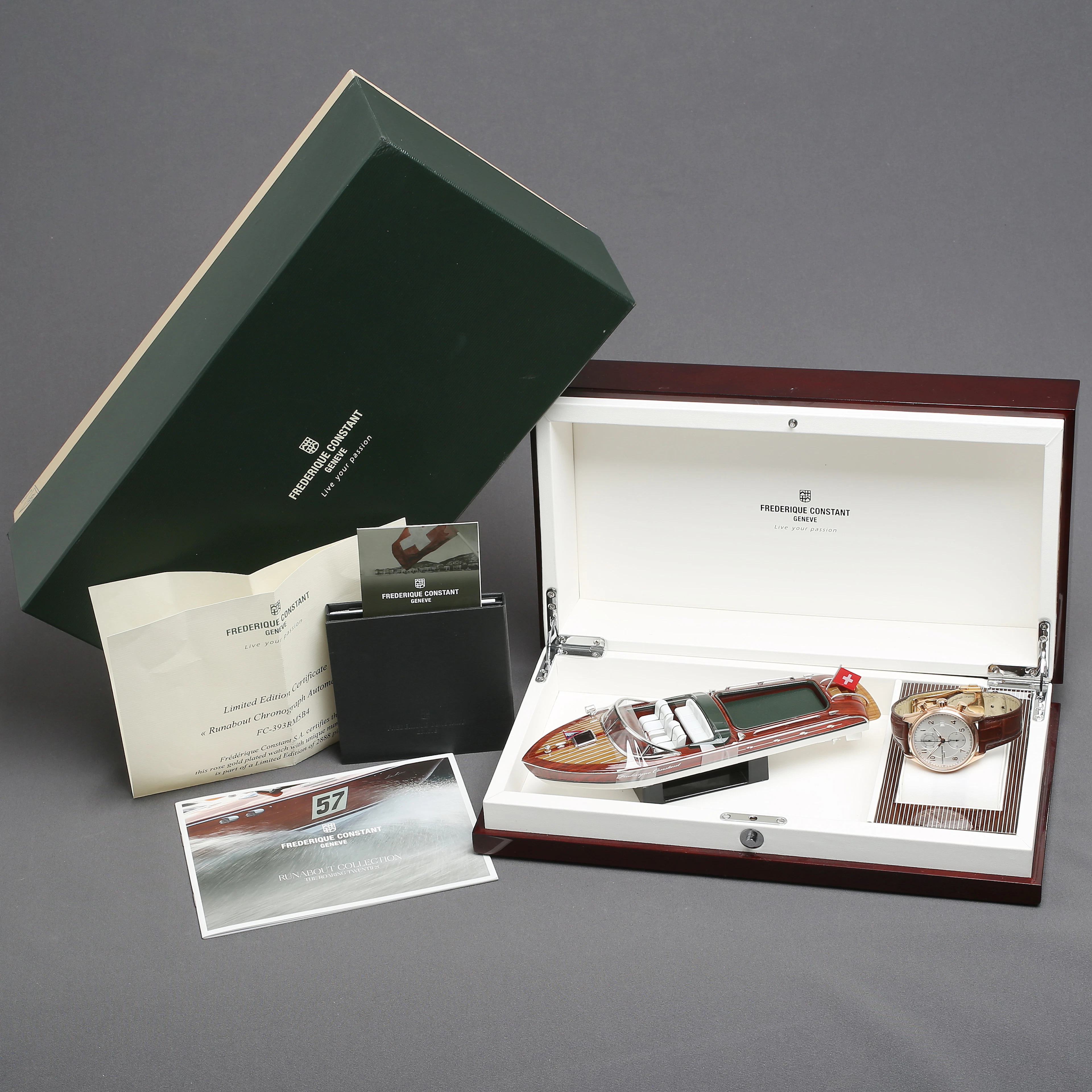 FREDERIQUE CONSTANT, Runabout, armbandsur, kronograf, automatisk, cal. FC-393 (ETA 7750), doublé, limited ed, ca 2015.
