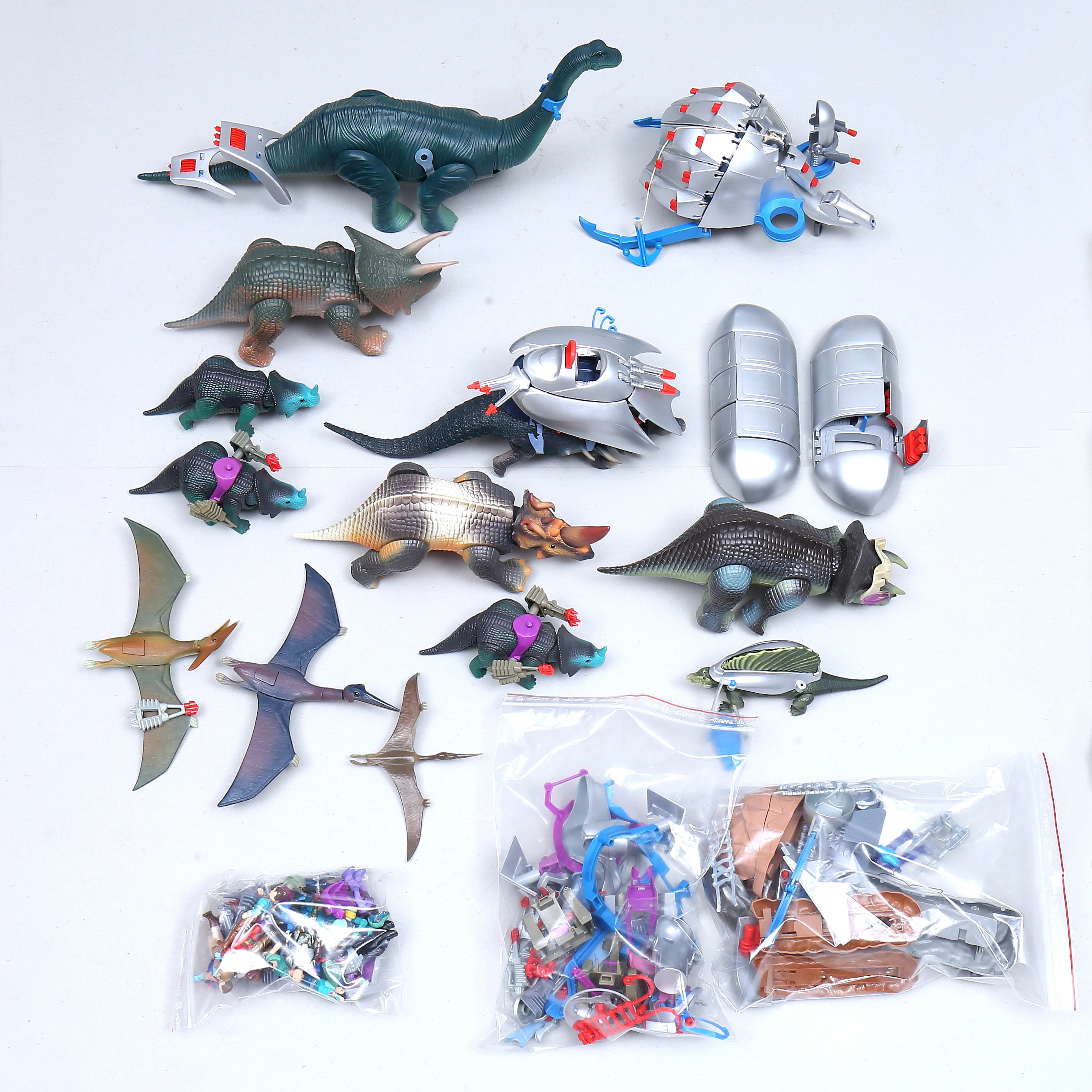 DINO RIDERS. Action figurer med tillbehör, Tyco, 1980/90-tal.
