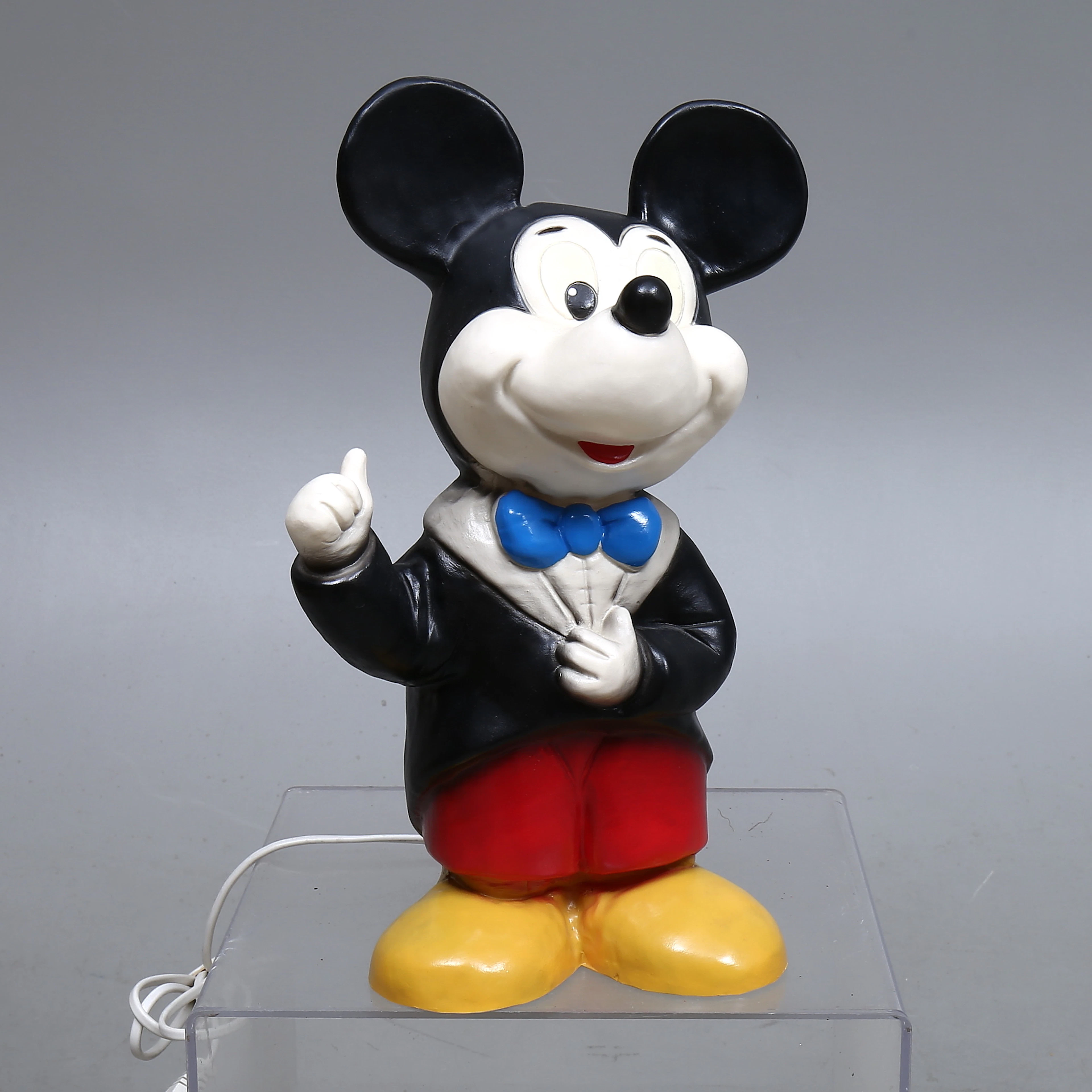BORDSLAMPA, plast, Musse Pigg, Walt Disney Productions 1984.