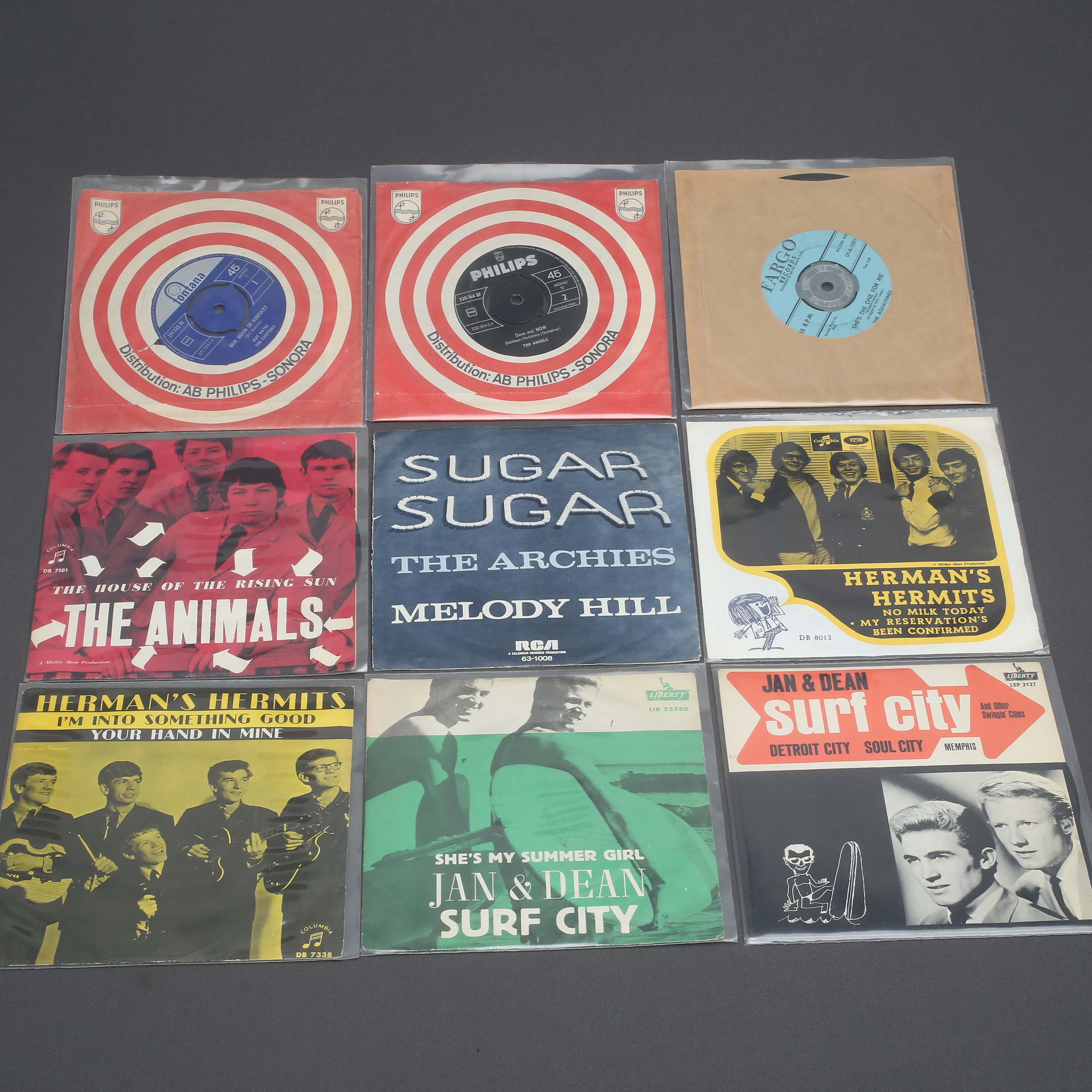SINGLAR / EP, 15 st, olika artister, bland annat "The Animals, Herman's Hermits, The Heartbeats.