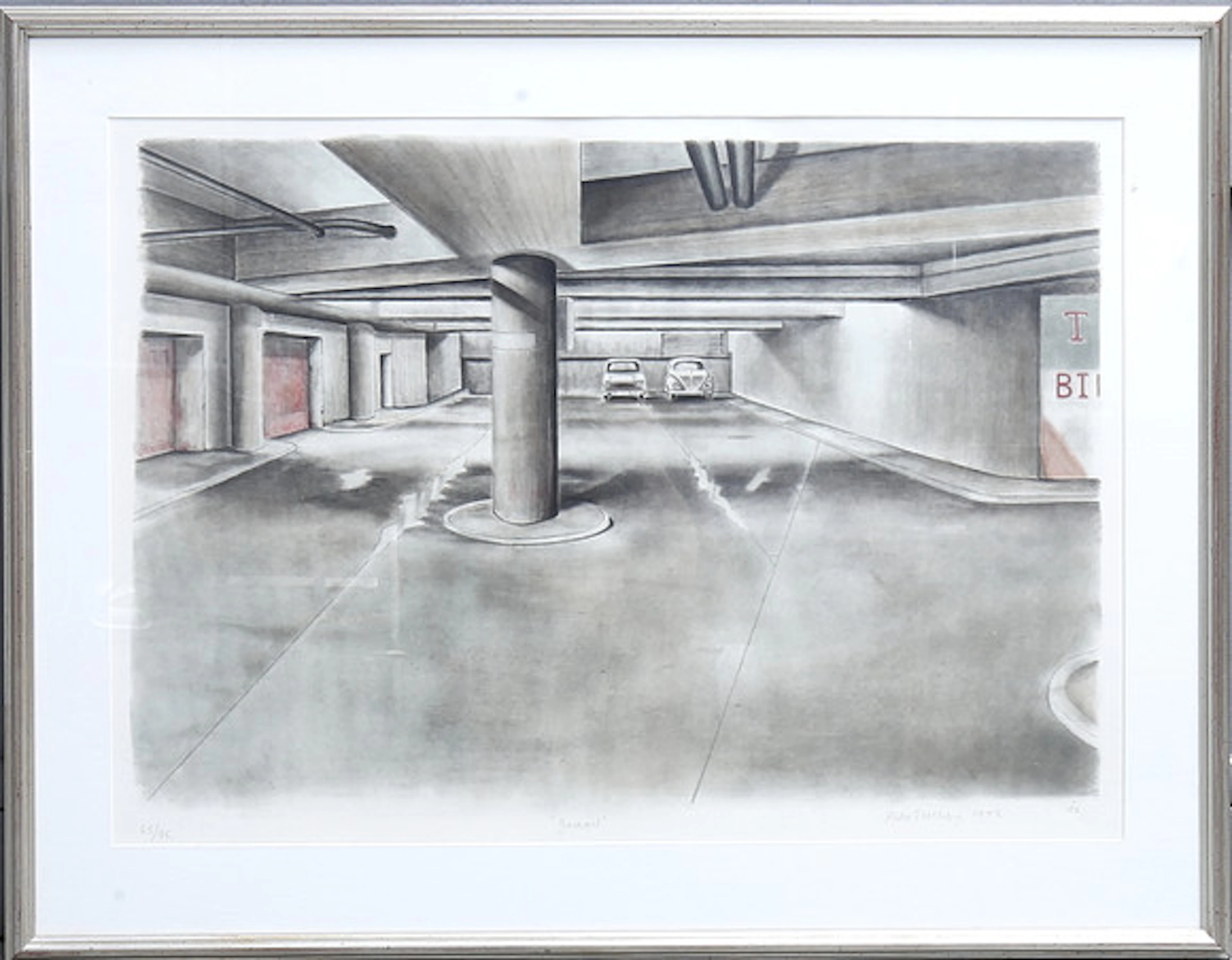 PETER TILLBERG. "Garagert", färglitografi,…