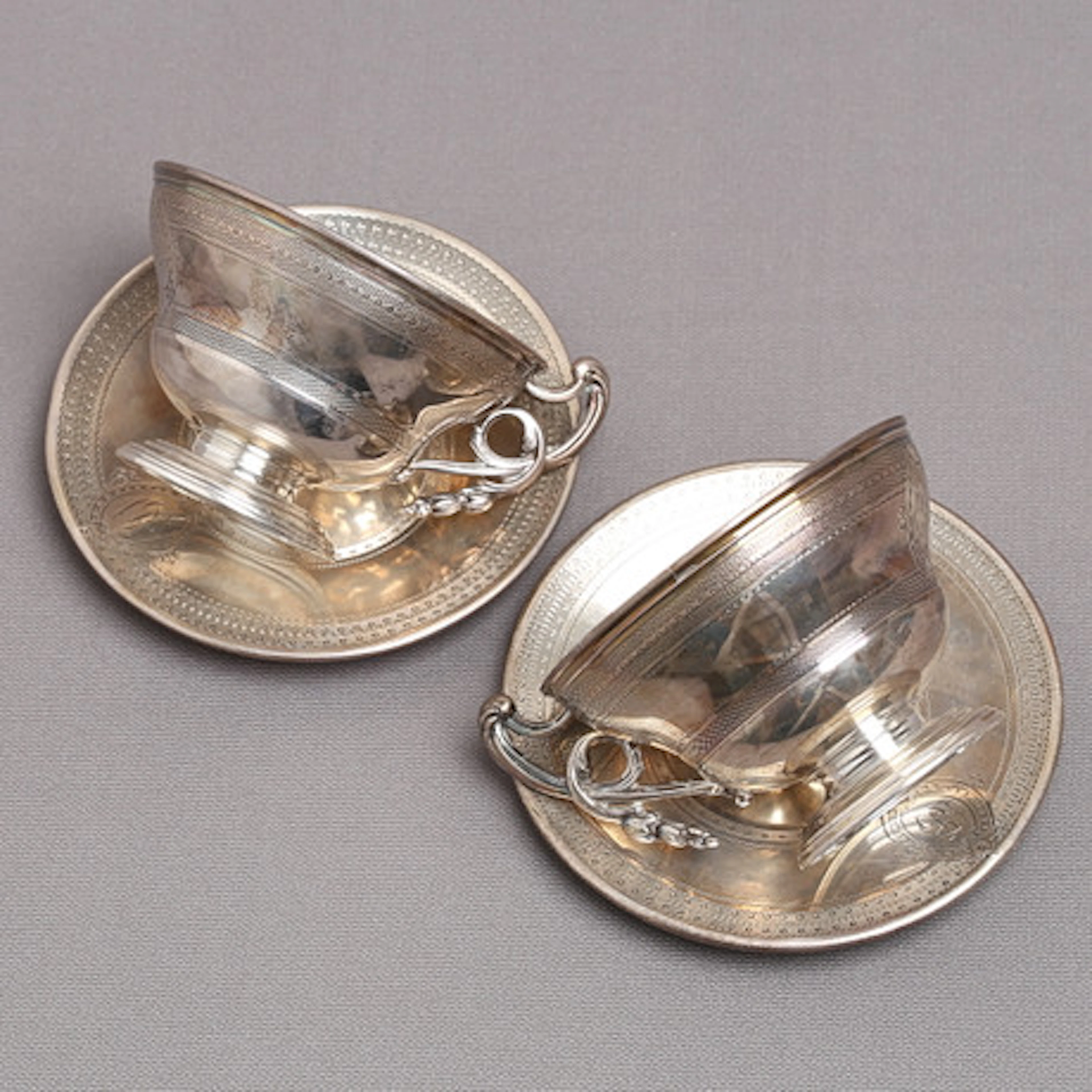 KOPPAR MED FAT, ett par, silver, Paris, Fr…