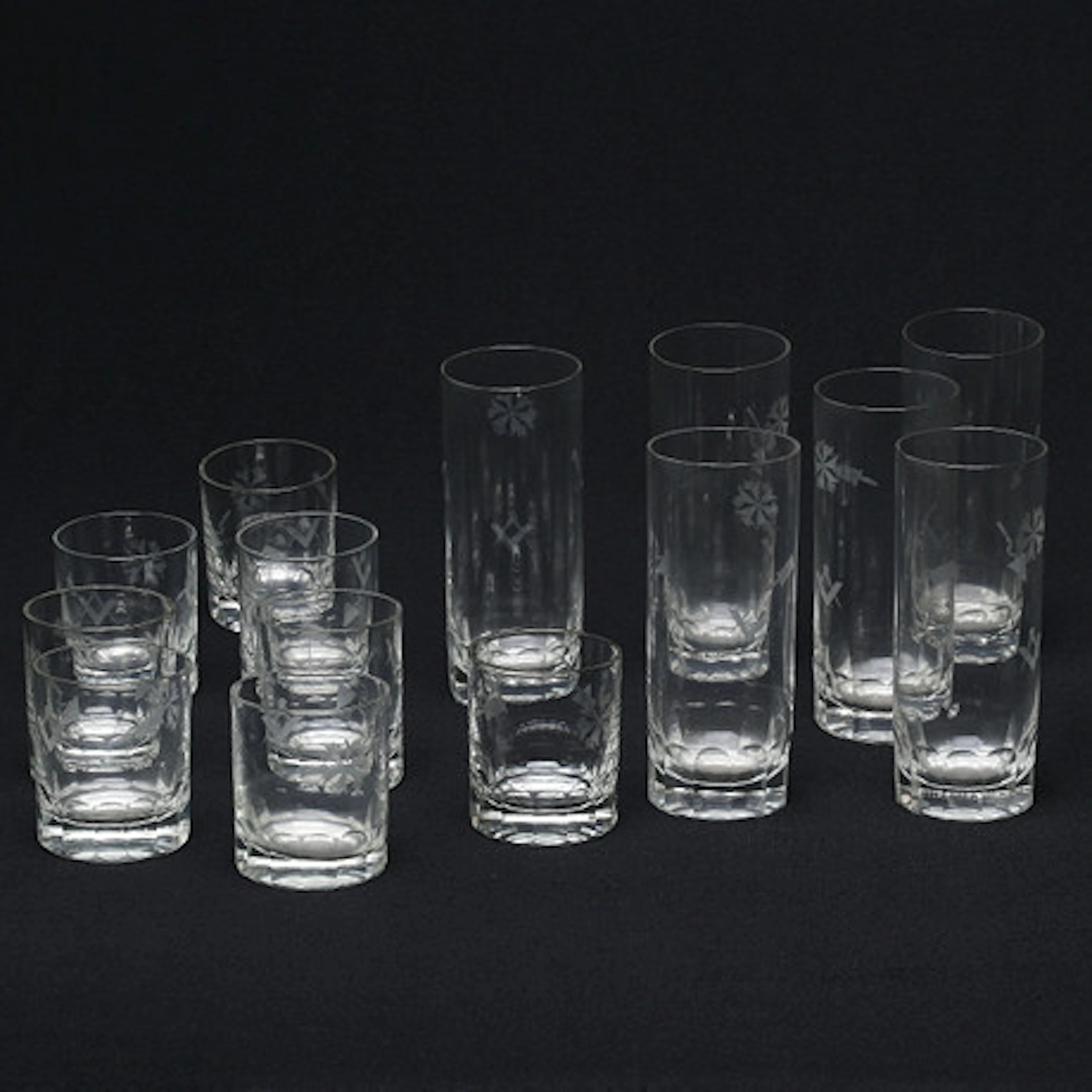 FRIMURARGLAS, 14 st, ölglas samt tumlare, …
