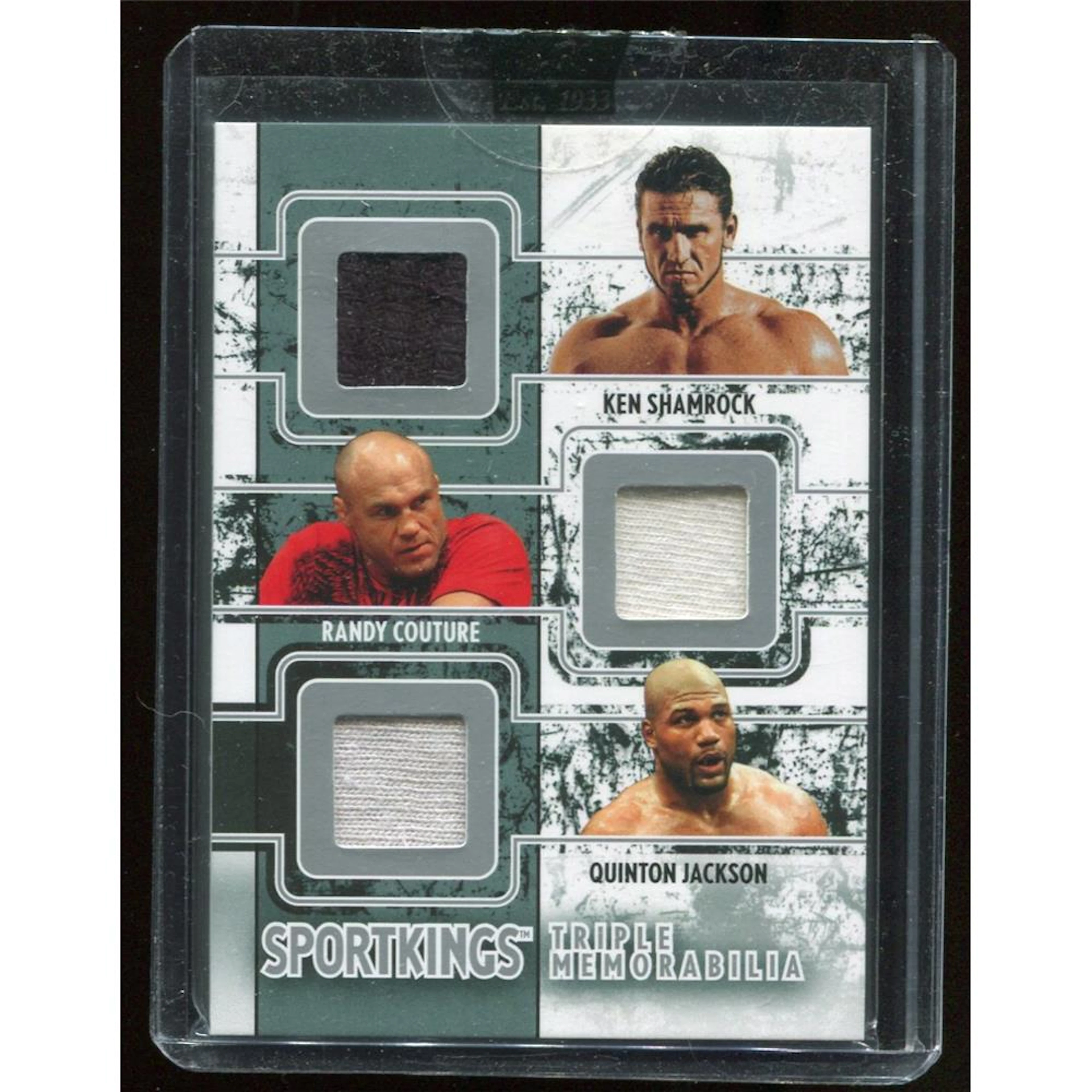 SportKings Triple Memorabilia Card - Shamrock / Couture / Jackson TM-06
