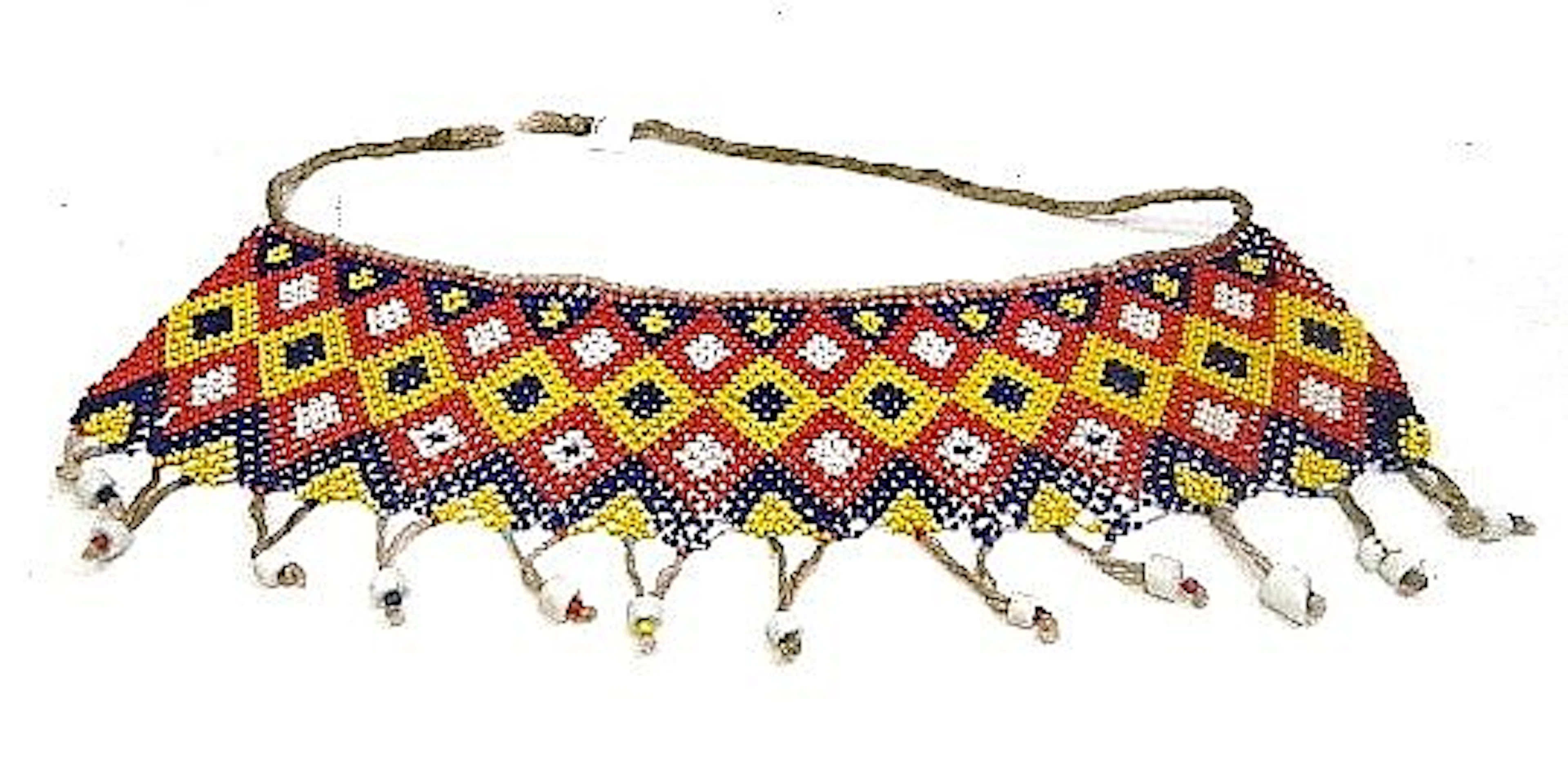A Multi Coloured Glass Bead Kirdi Apron Skirt