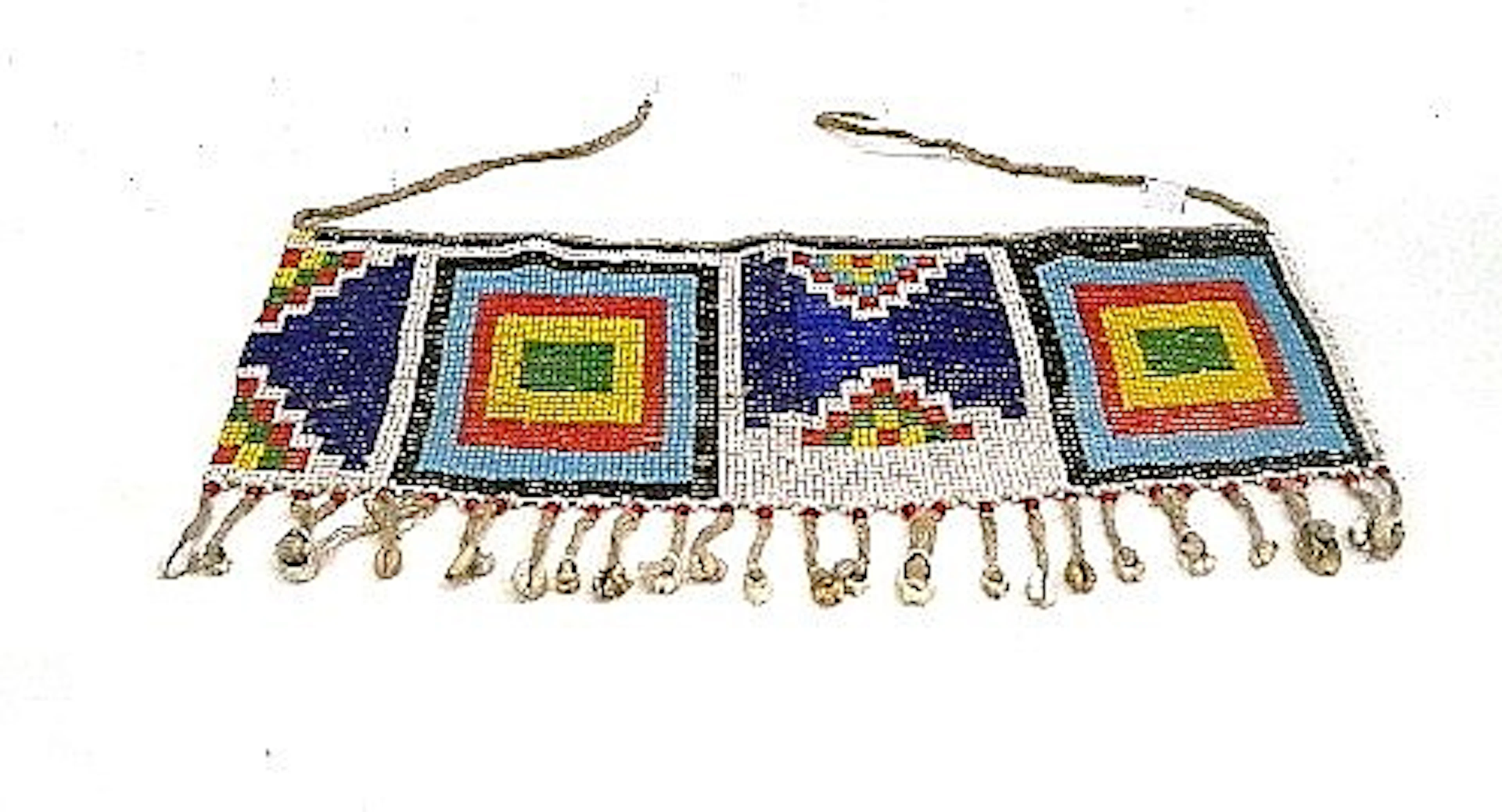 A Glass Bead and Cowrie Shell Kirdi Apron Skirt