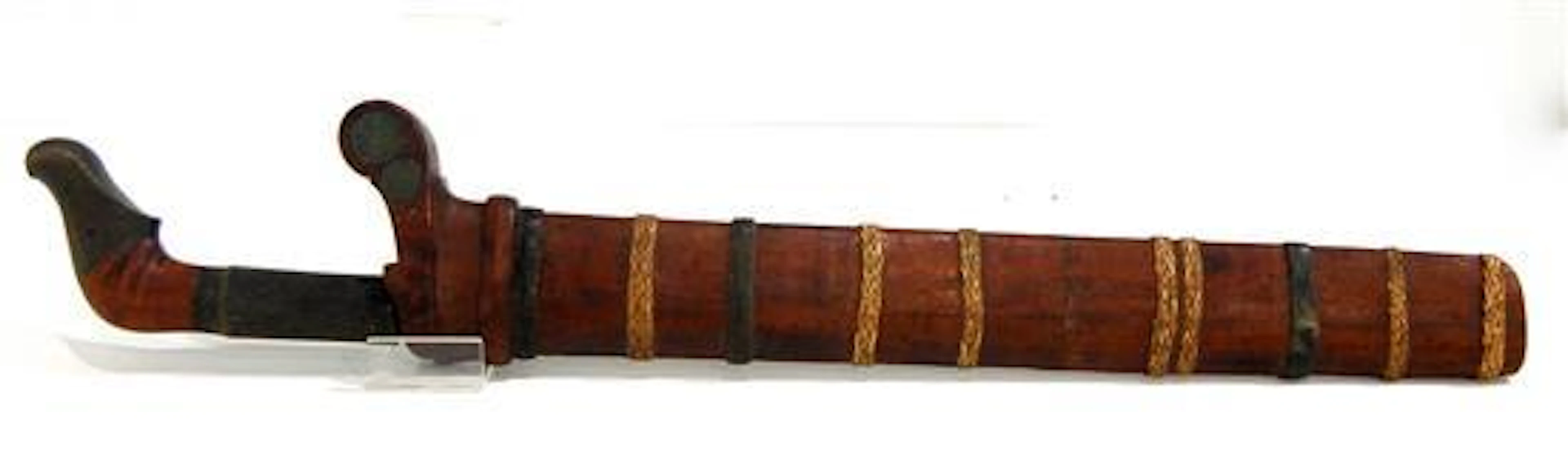 A Long Kabeala Sword with a Straight-Backed Blade