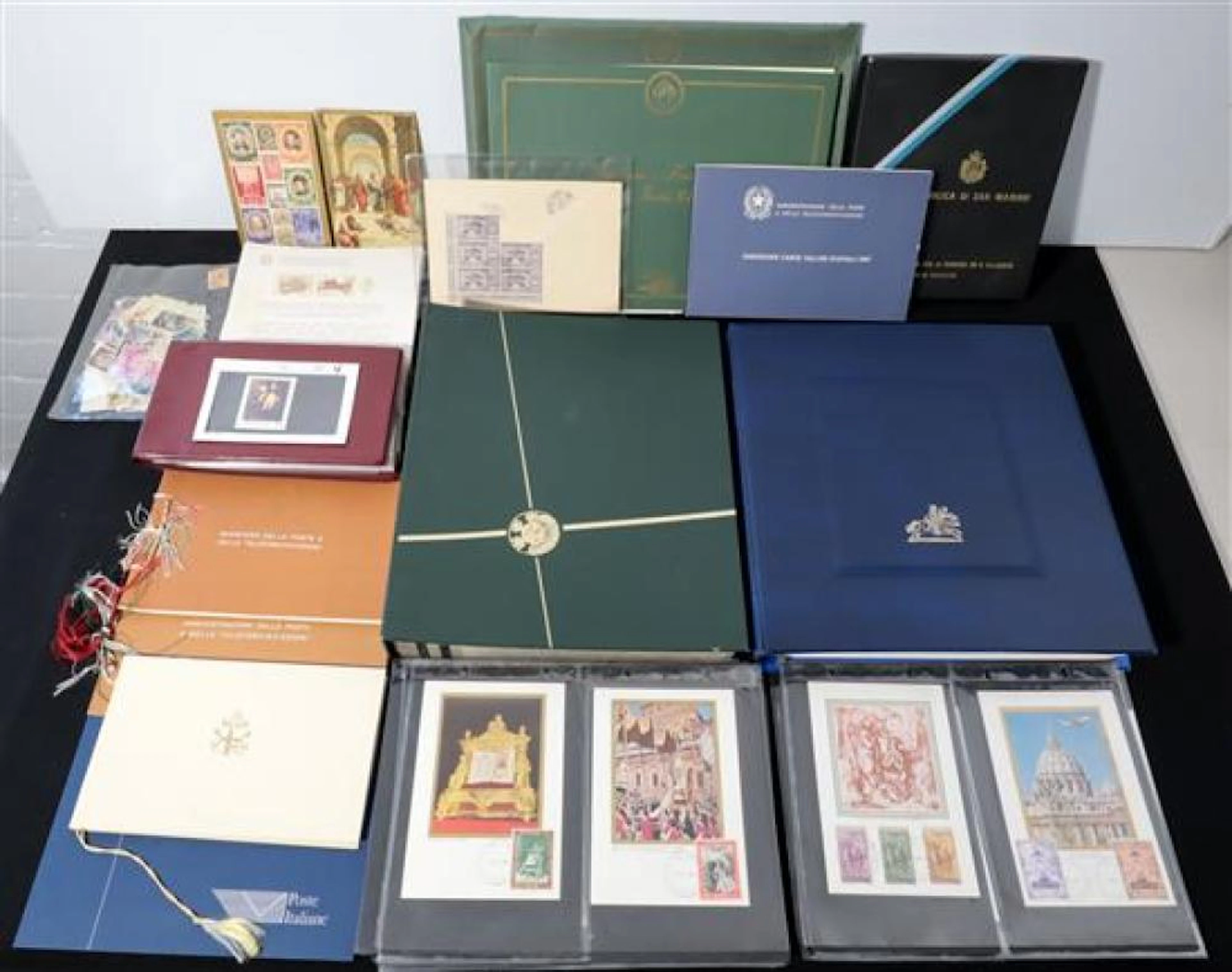 Ten Albums of Stamps Seventy Two Post Cards