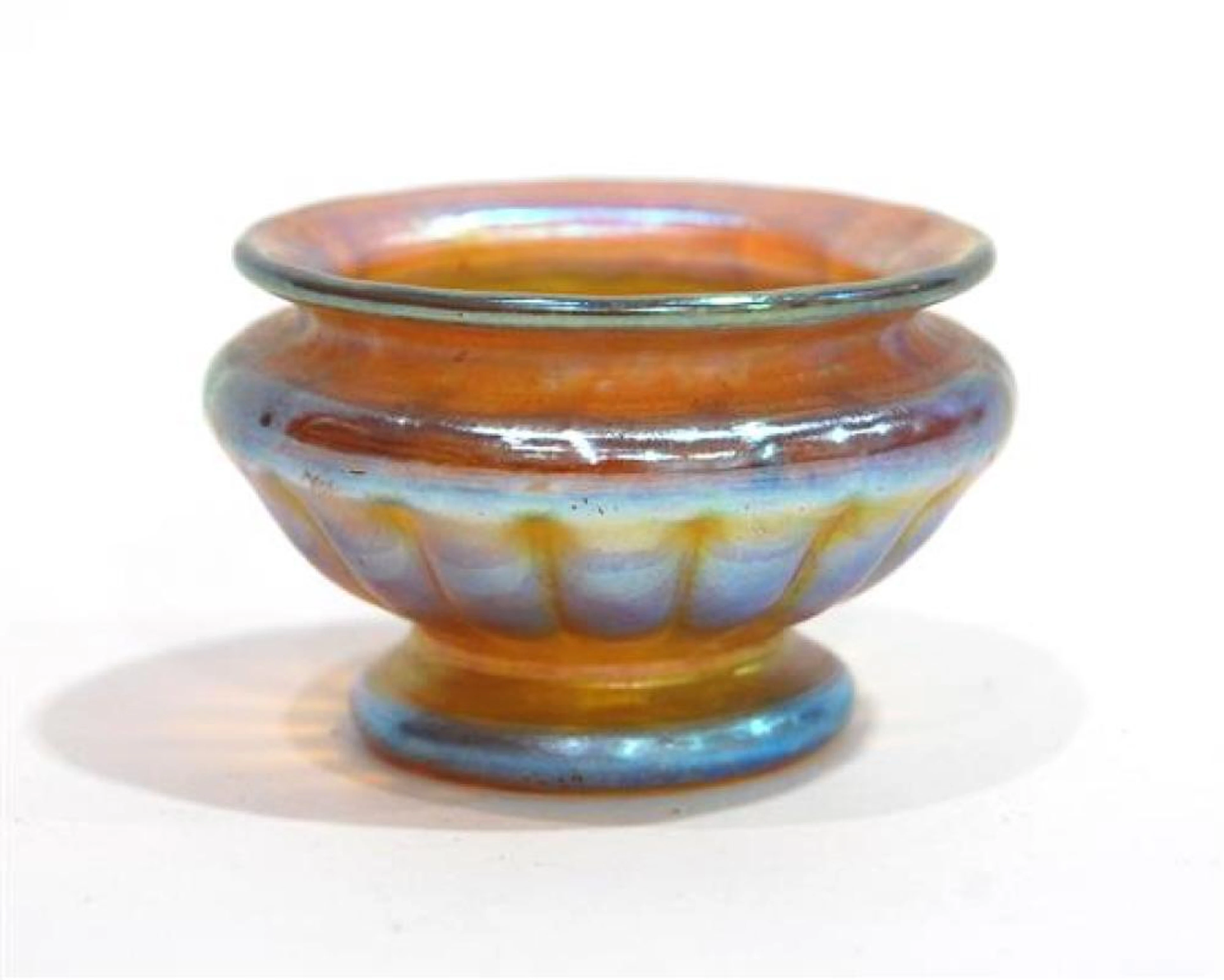 A Miniature Tiffany Favrile Glass Vases
