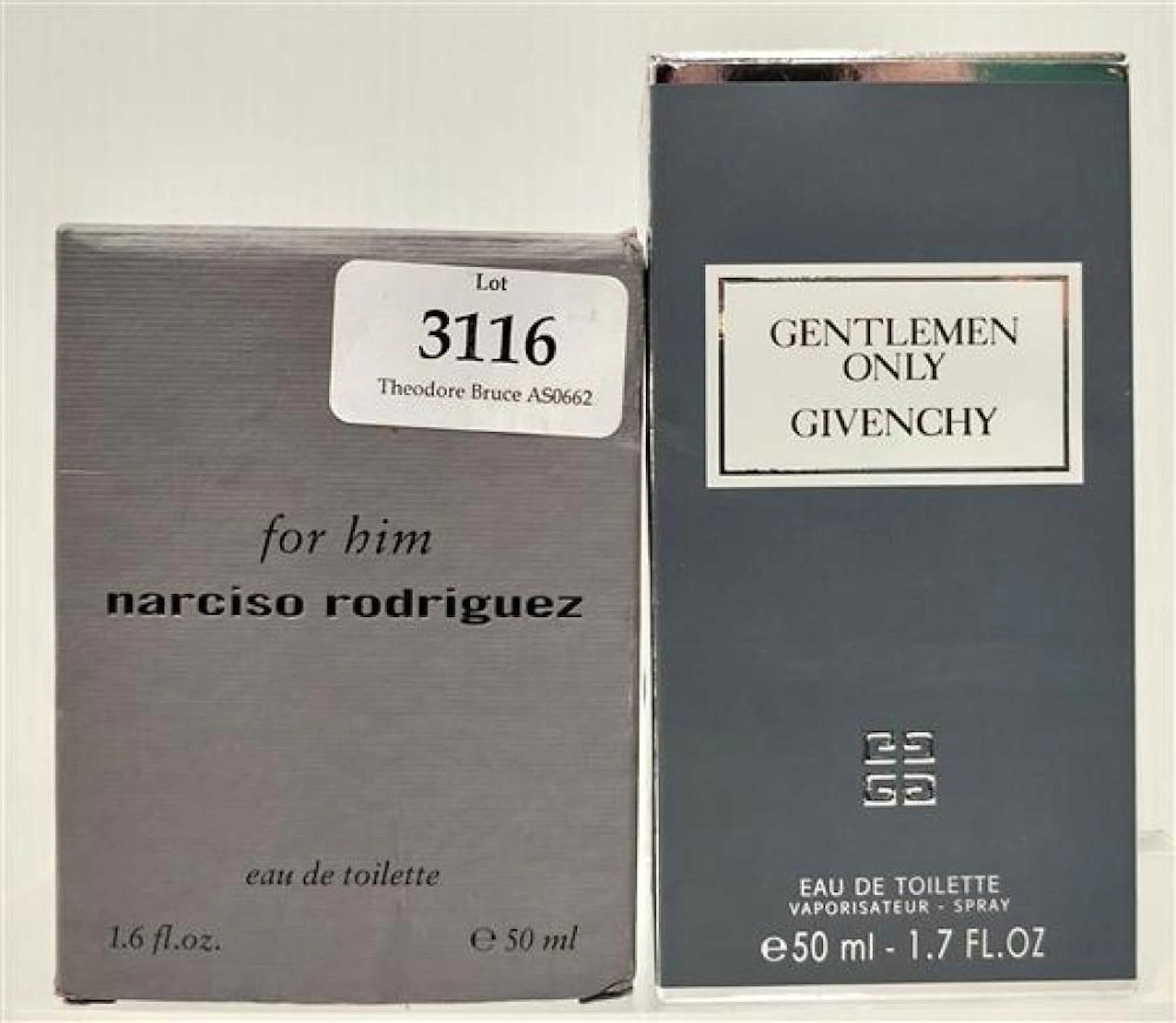 Two men's scents marked Givenchy & Narciso Rodriguez