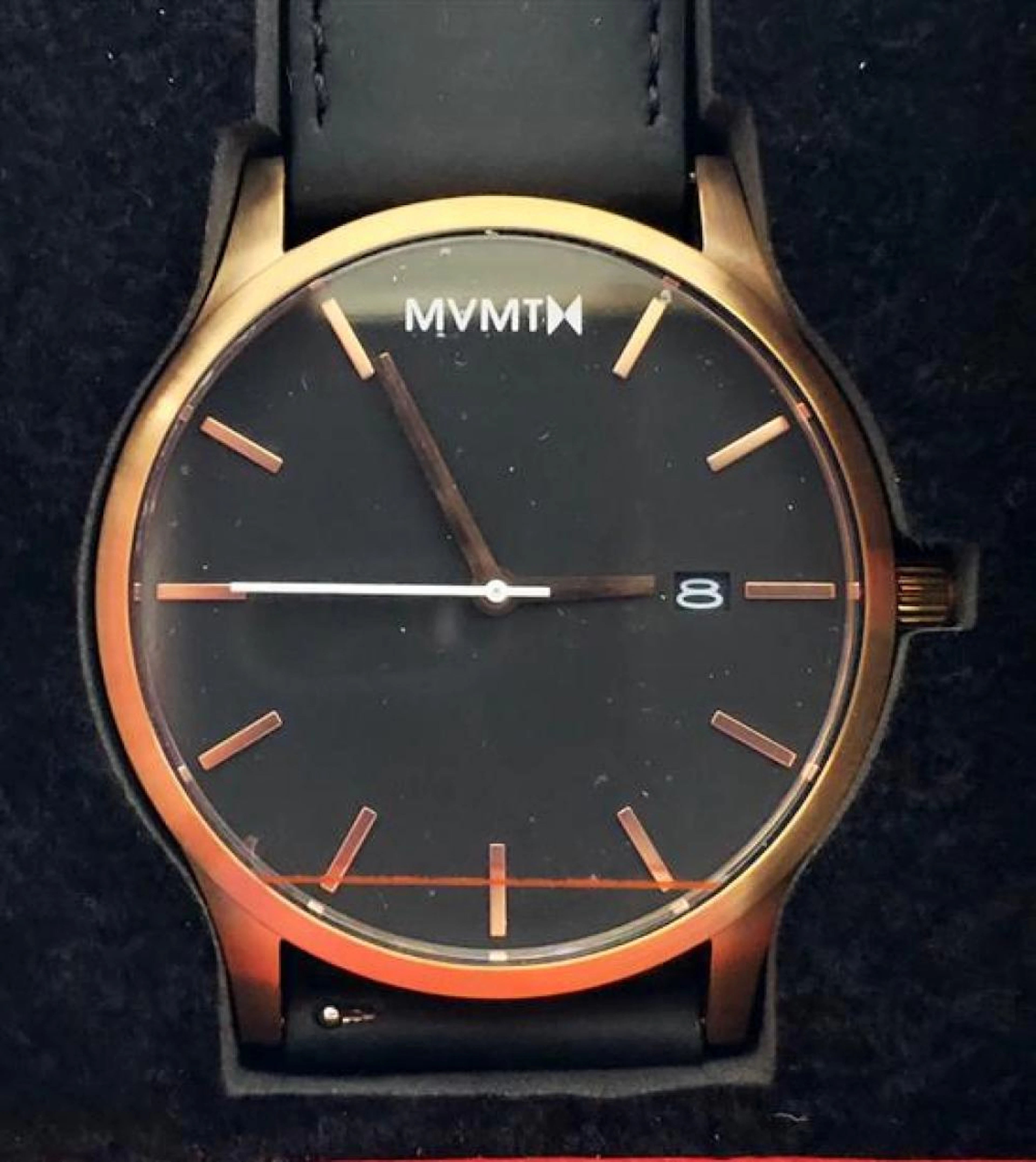 A Gentleman's fashion watch marked MVMT, rose gold finish, b