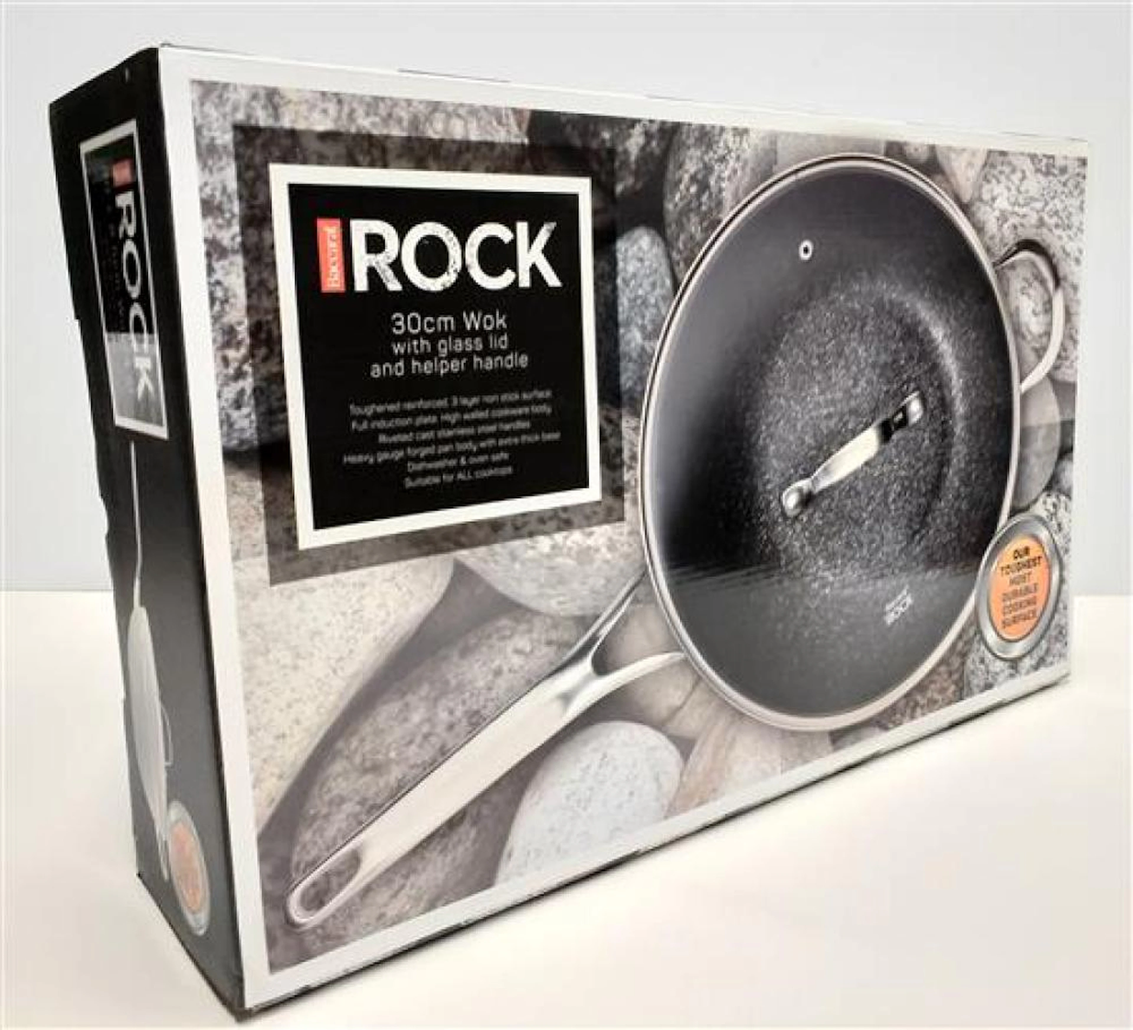 A Baccarat Rock 30 cm wok with glass lid in original box RR$199.99